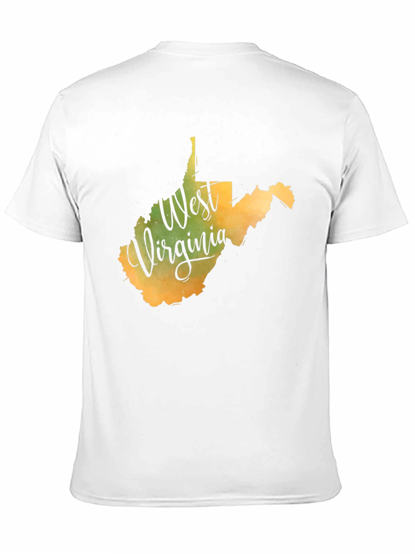 West Virginia State Map T-Shirt - Black