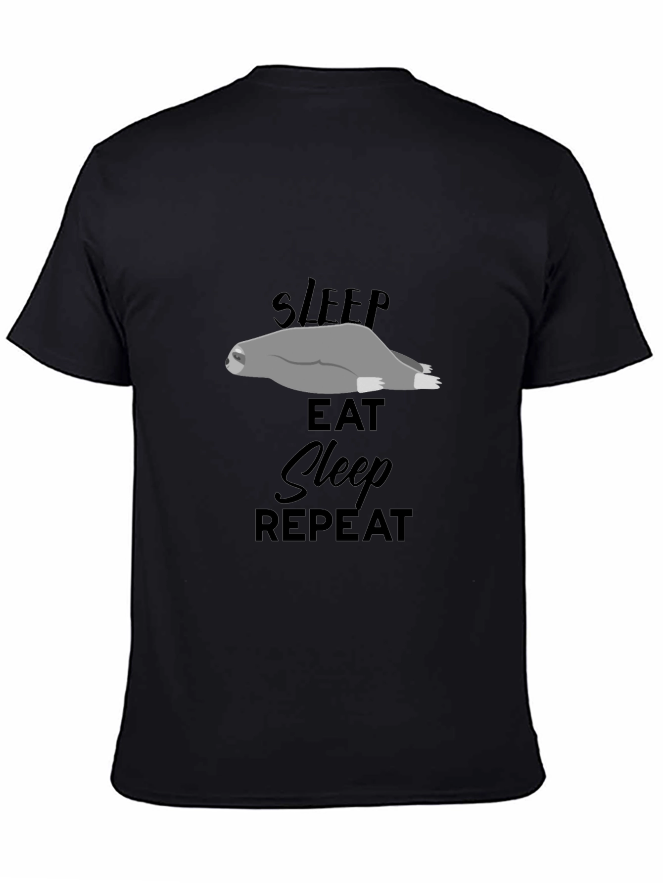 Sleep Eat Repeat Sloth Graphic T-Shirt