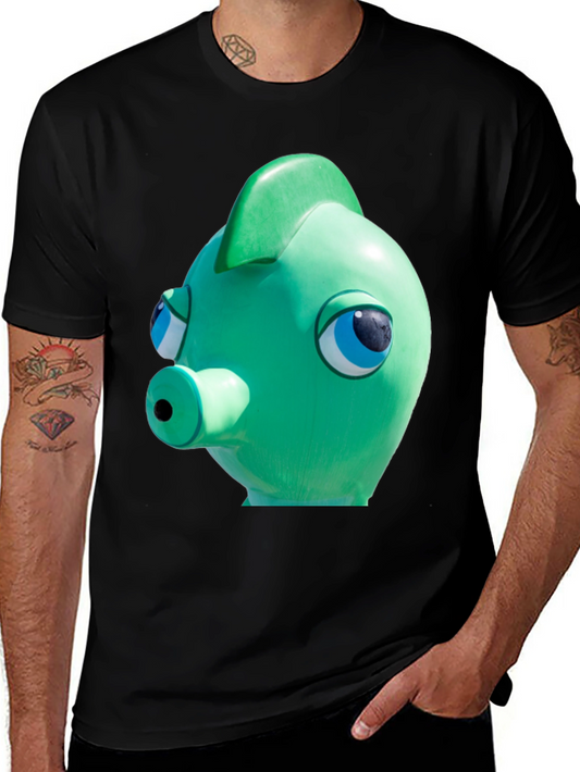 Green Fish Head T-Shirt - Novelty Graphic Tee