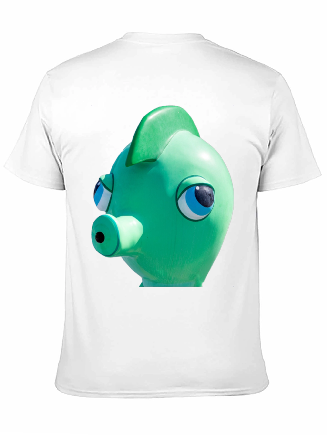 Green Fish Head T-Shirt - Novelty Graphic Tee