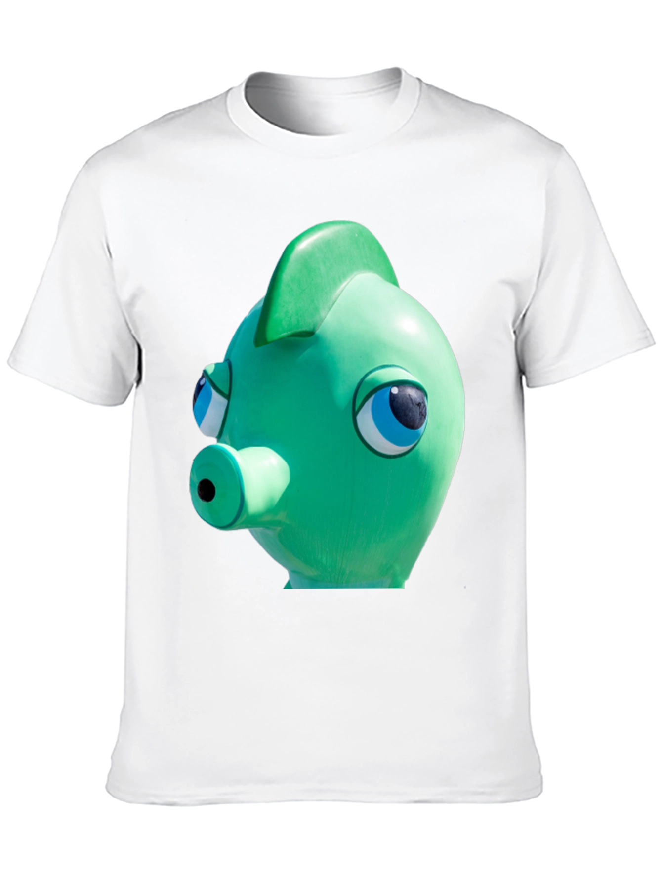 Green Fish Head T-Shirt - Novelty Graphic Tee