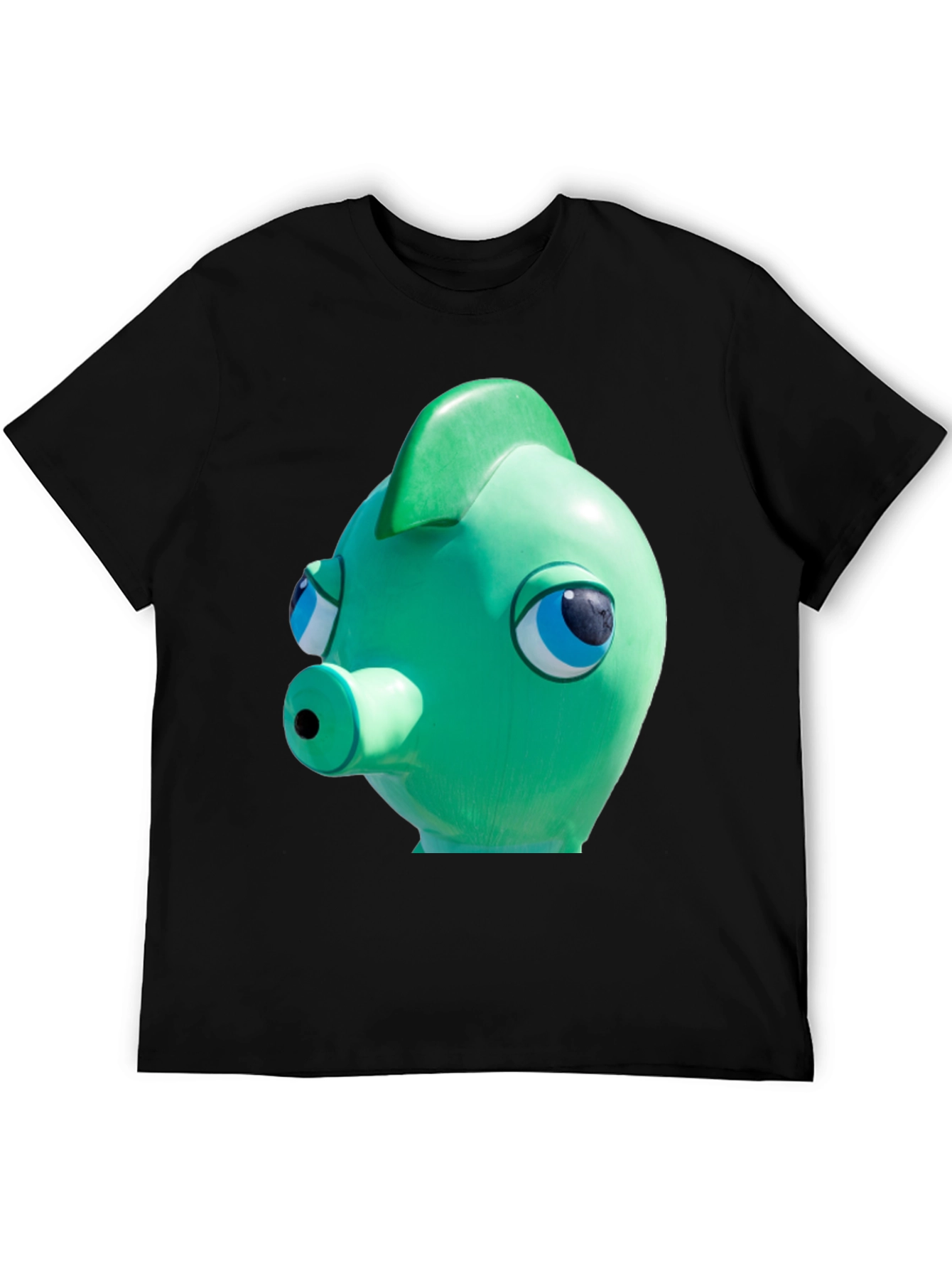 Green Fish Head T-Shirt - Novelty Graphic Tee