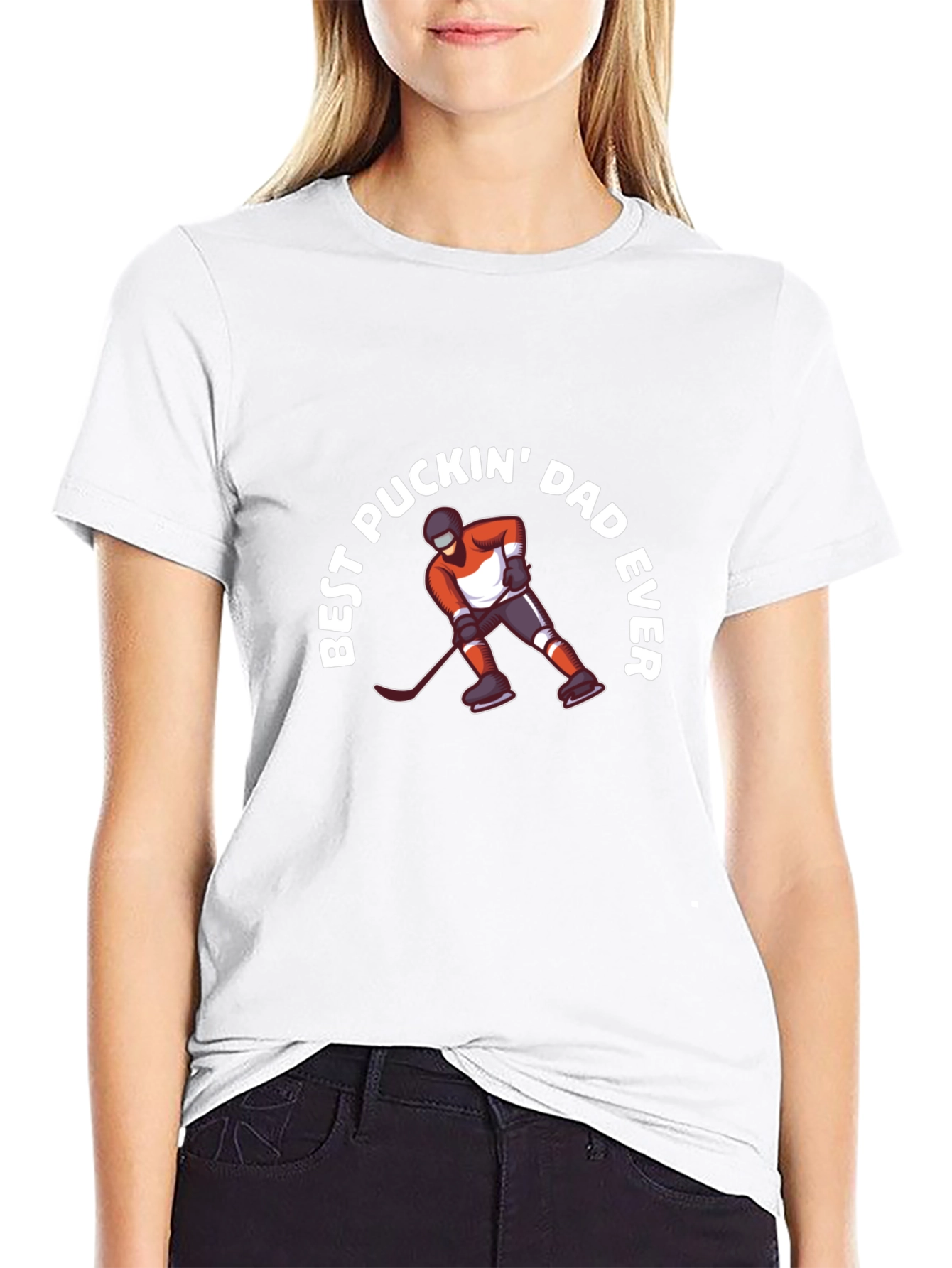 Best Puckin Dad Ever Hockey T-Shirt