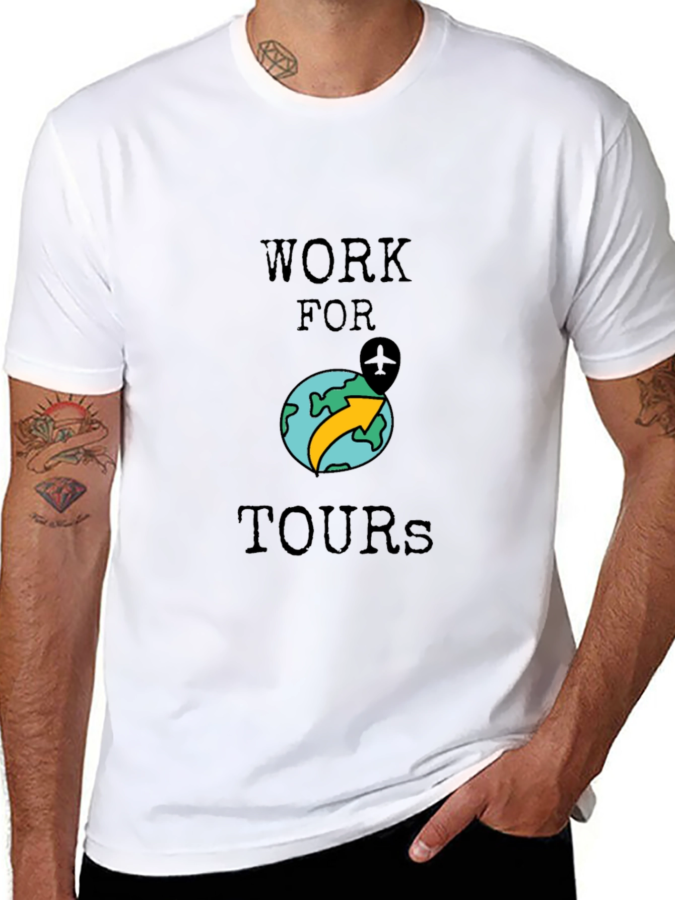 Work for Tours Graphic Tee - Black