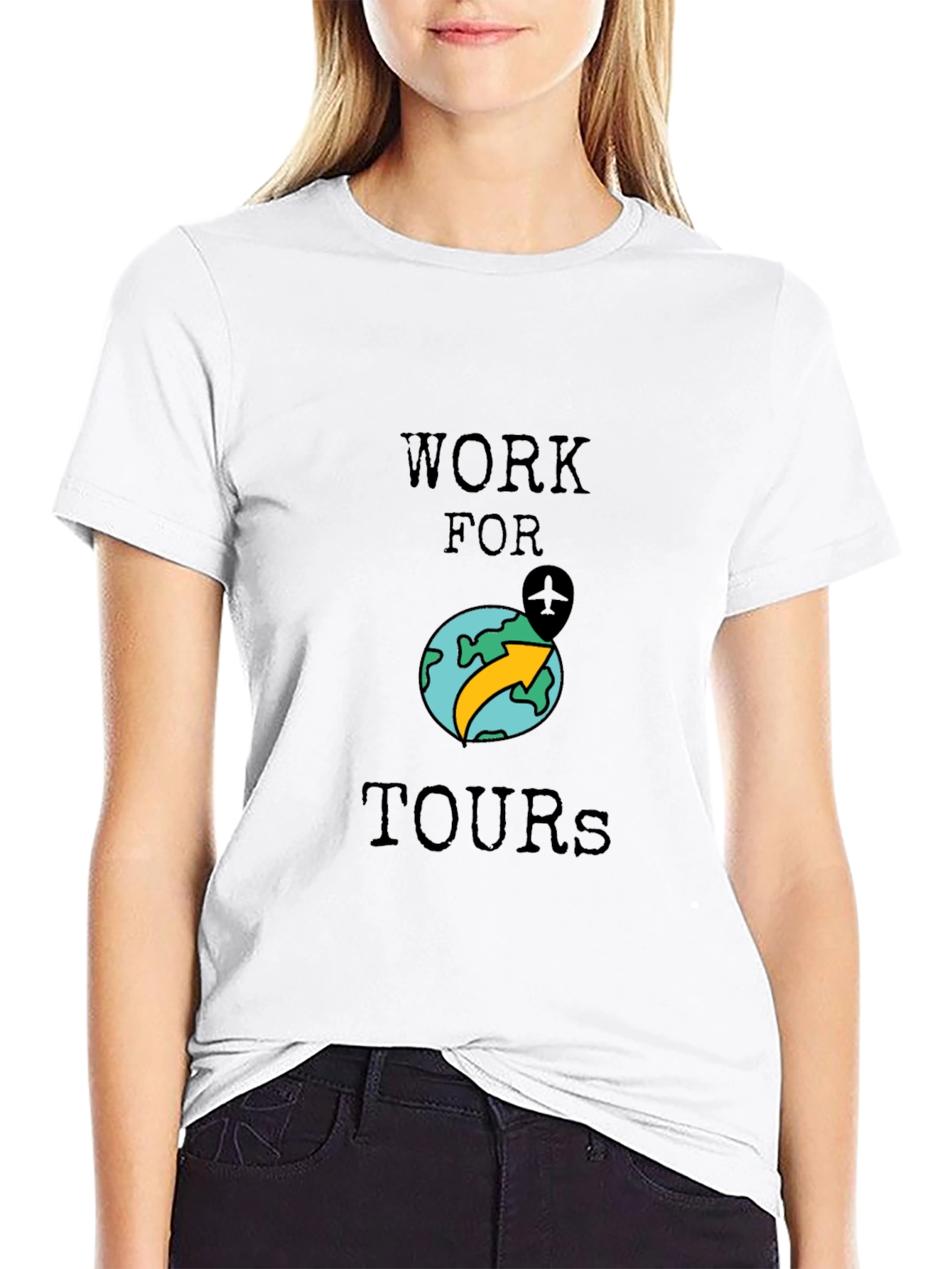 Work for Tours Graphic Tee - Black