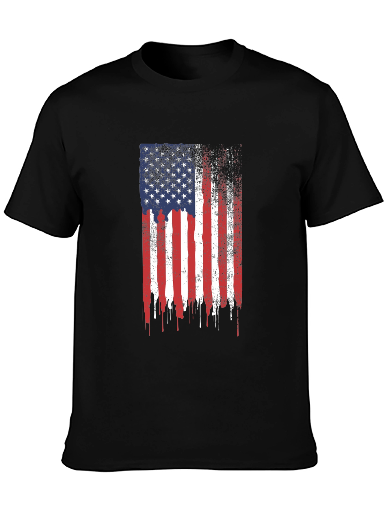 American Flag Distressed Graphic T-Shirt
