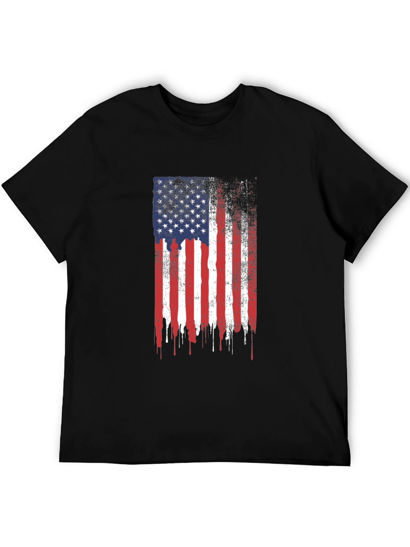 American Flag Distressed Graphic T-Shirt