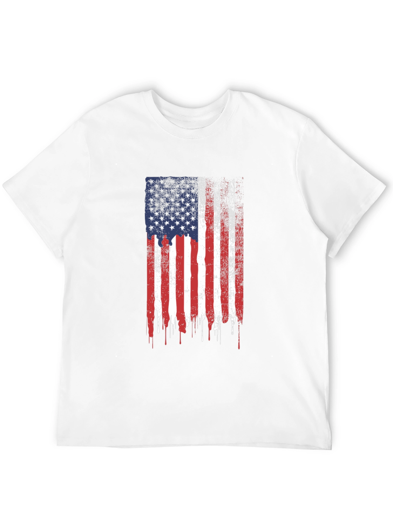 American Flag Distressed Graphic T-Shirt