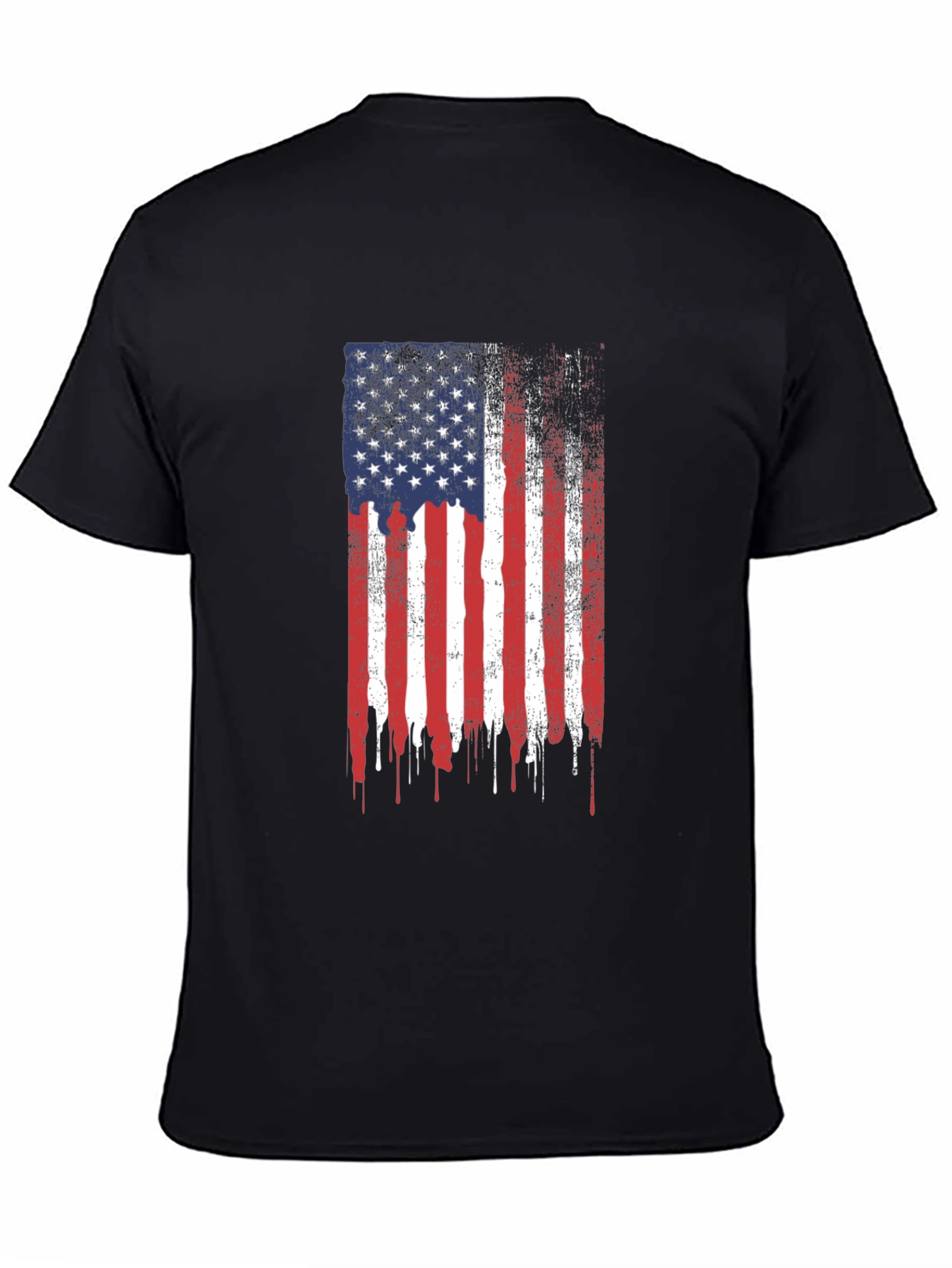 American Flag Distressed Graphic T-Shirt