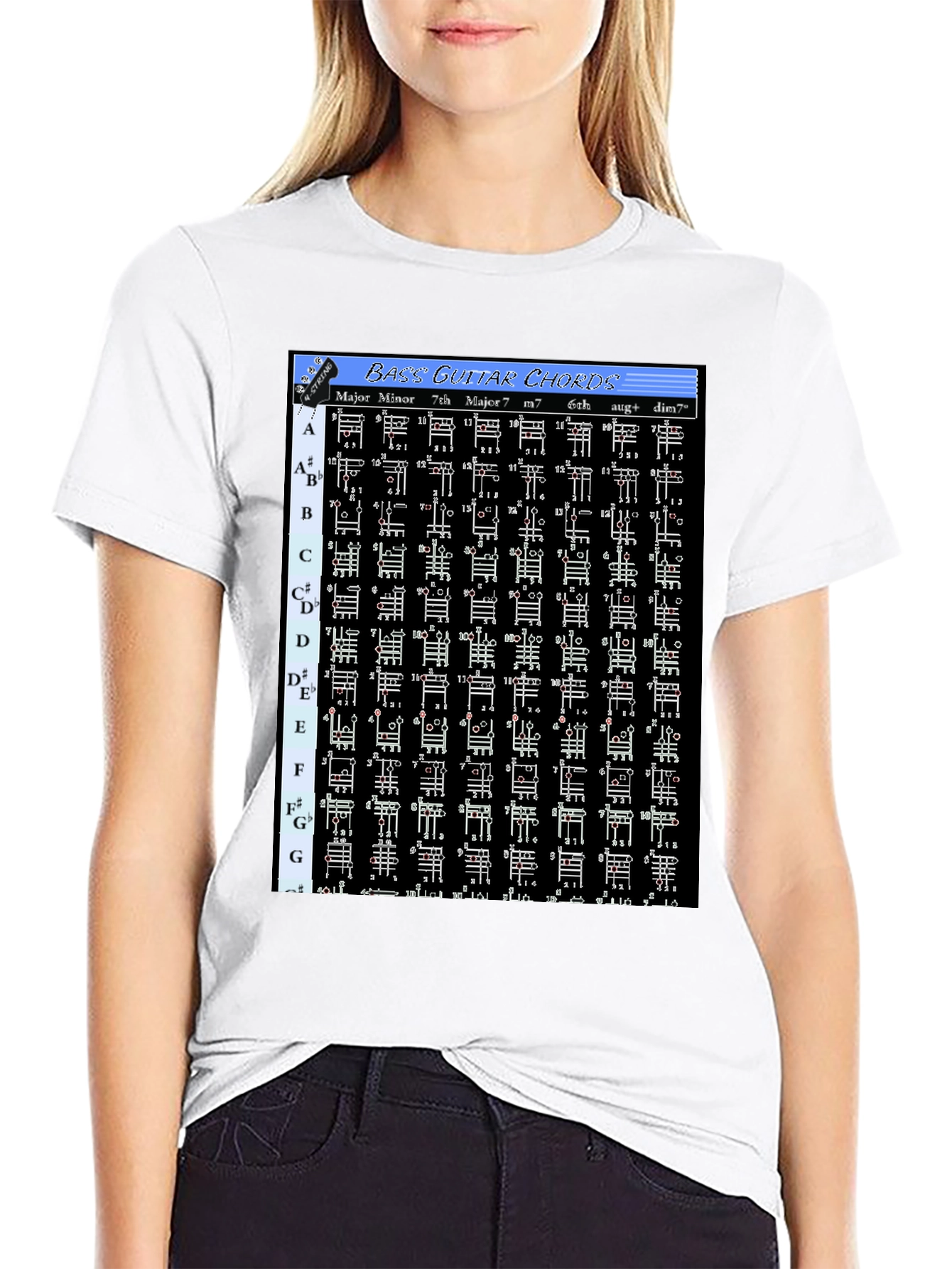 Bass Guitar Chords Graphic T-Shirt