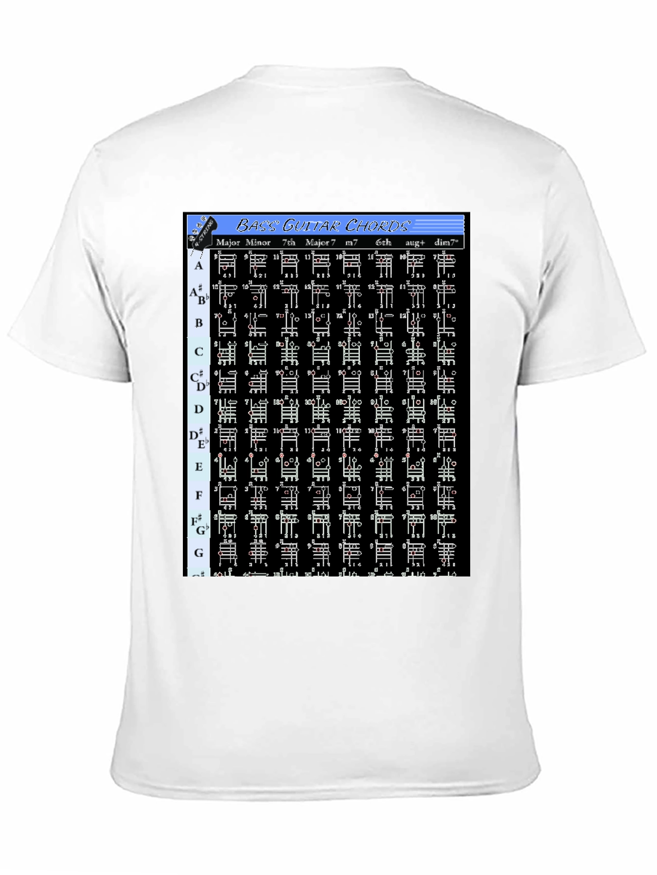 Bass Guitar Chords Graphic T-Shirt