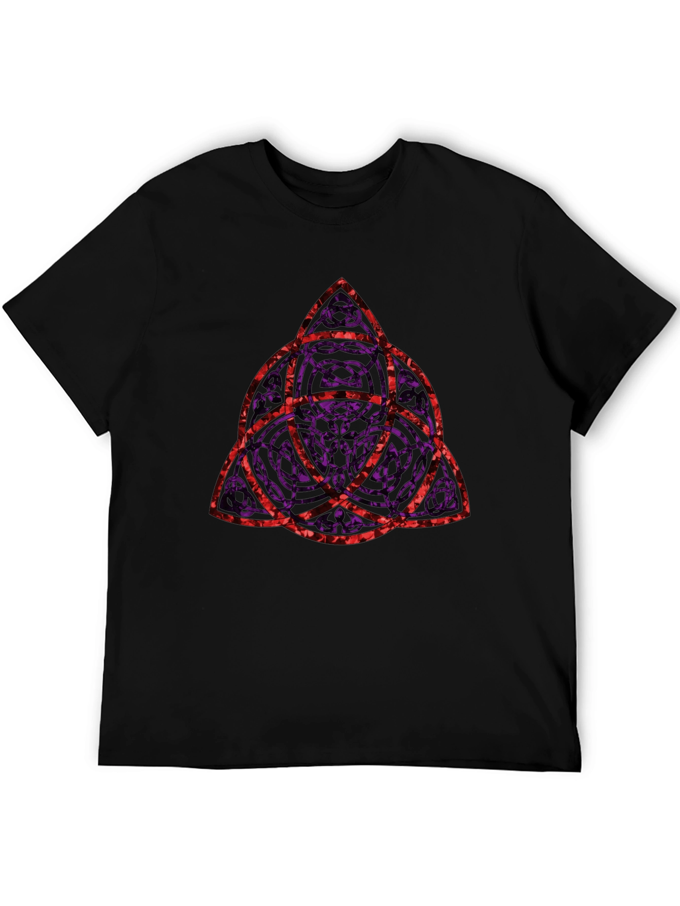 Triquetra Knot Graphic Tee - Black Cotton Blend