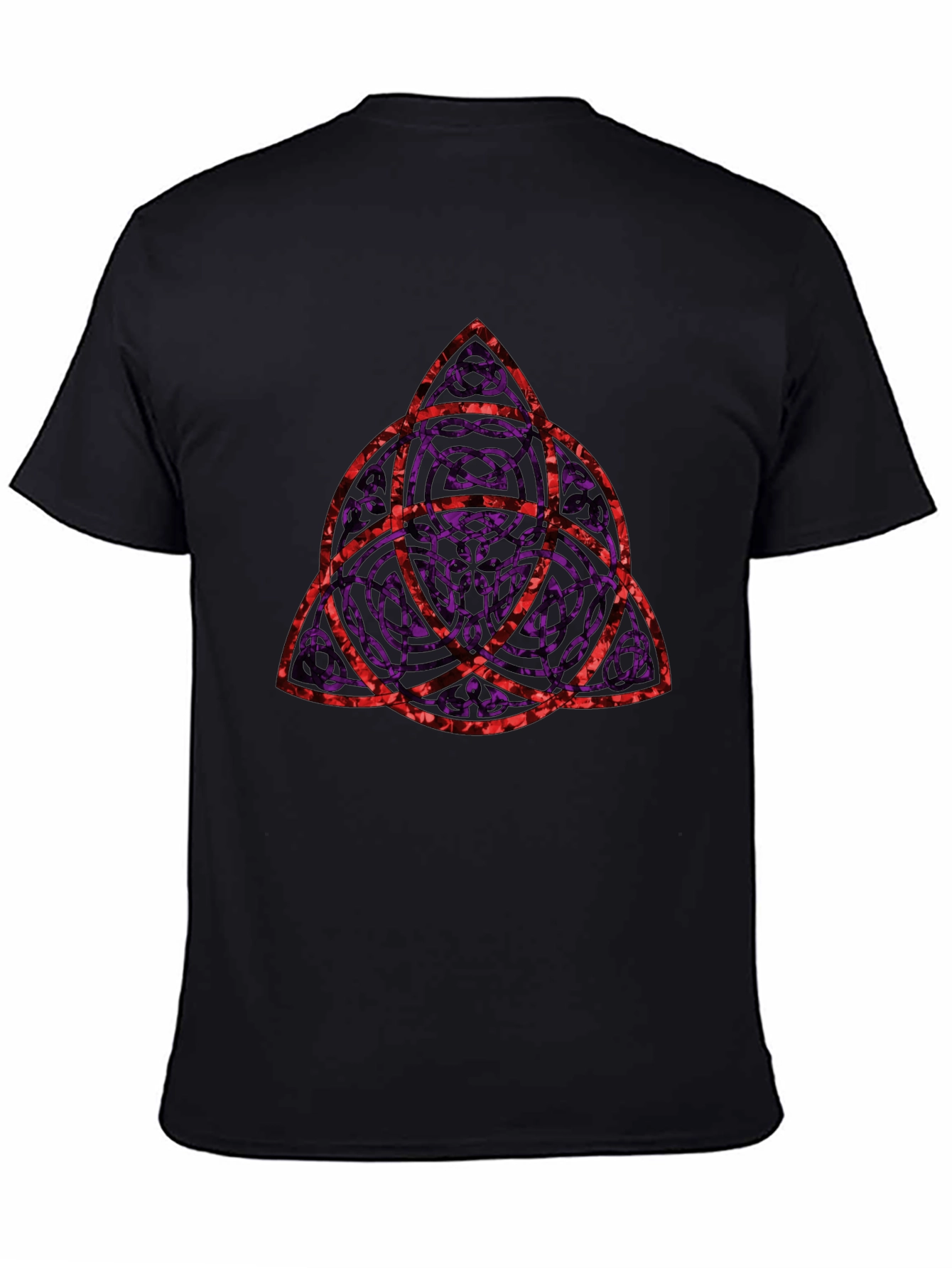 Triquetra Knot Graphic Tee - Black Cotton Blend