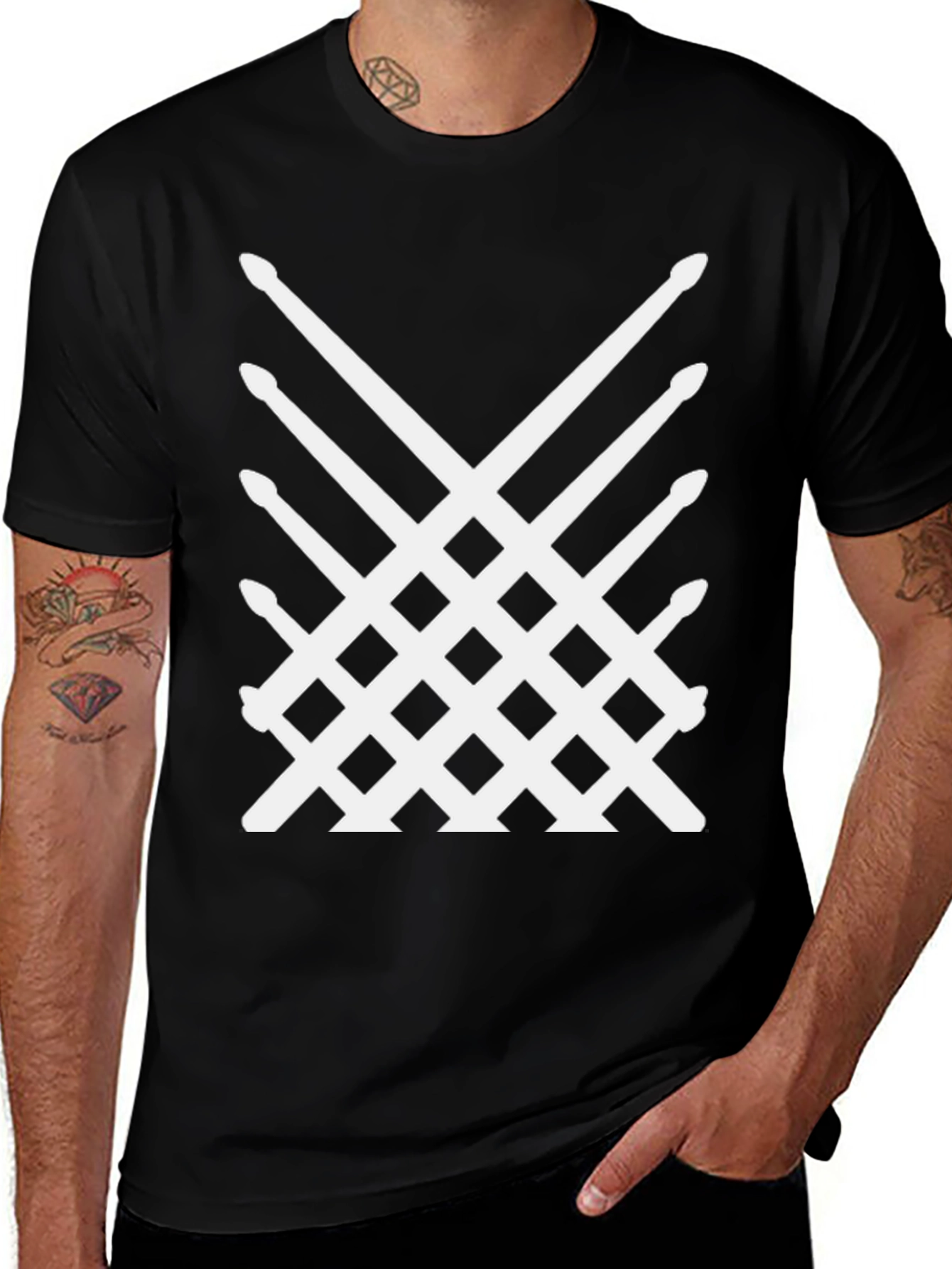 Drumsticks Graphic Tee - Black