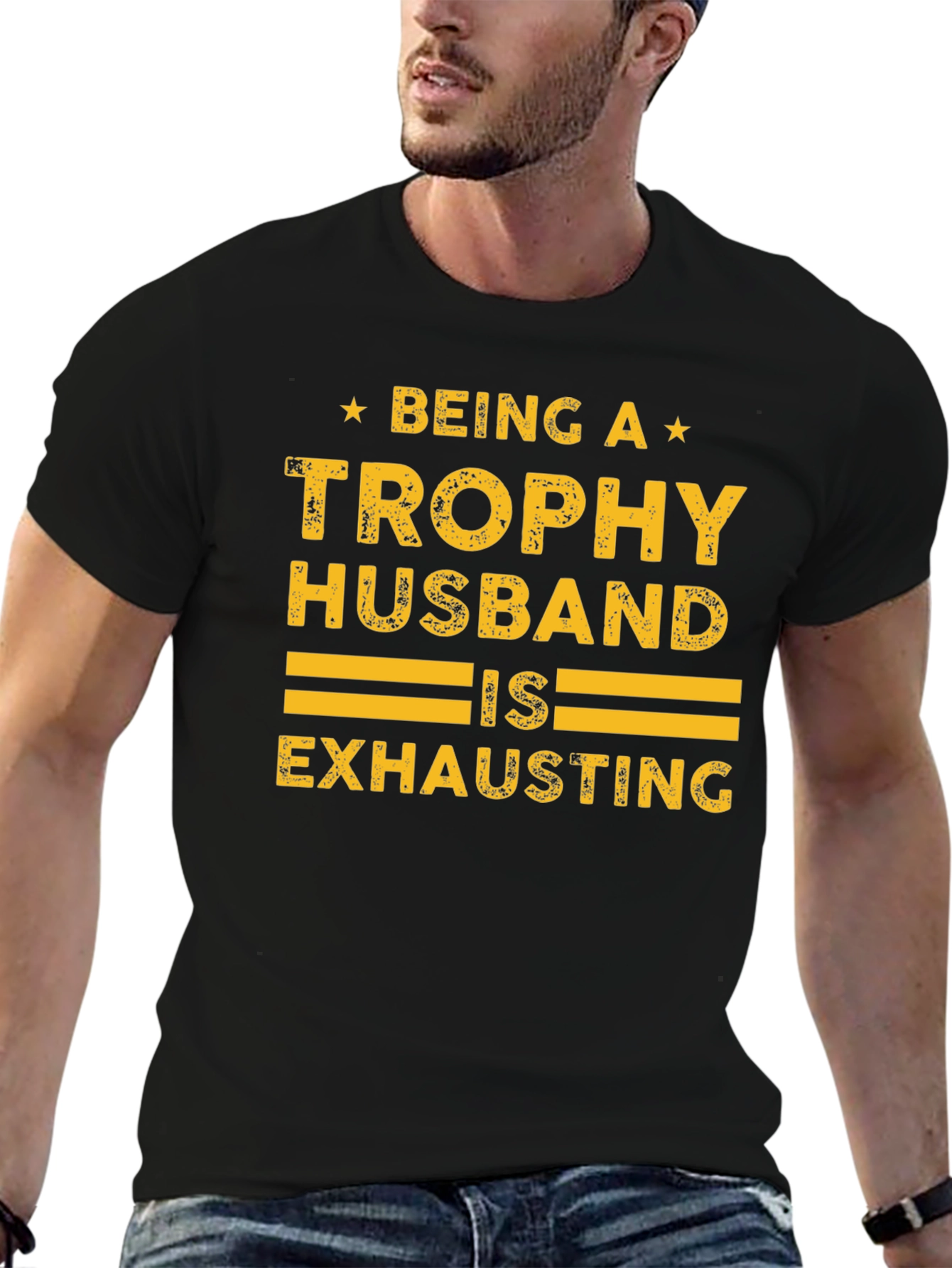 Trophy Husband Graphic Tee - Fun Novelty Shirt