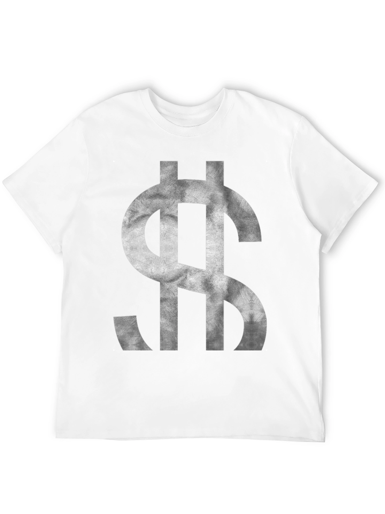 Dollar Sign Graphic Tee - Black Cotton T-Shirt