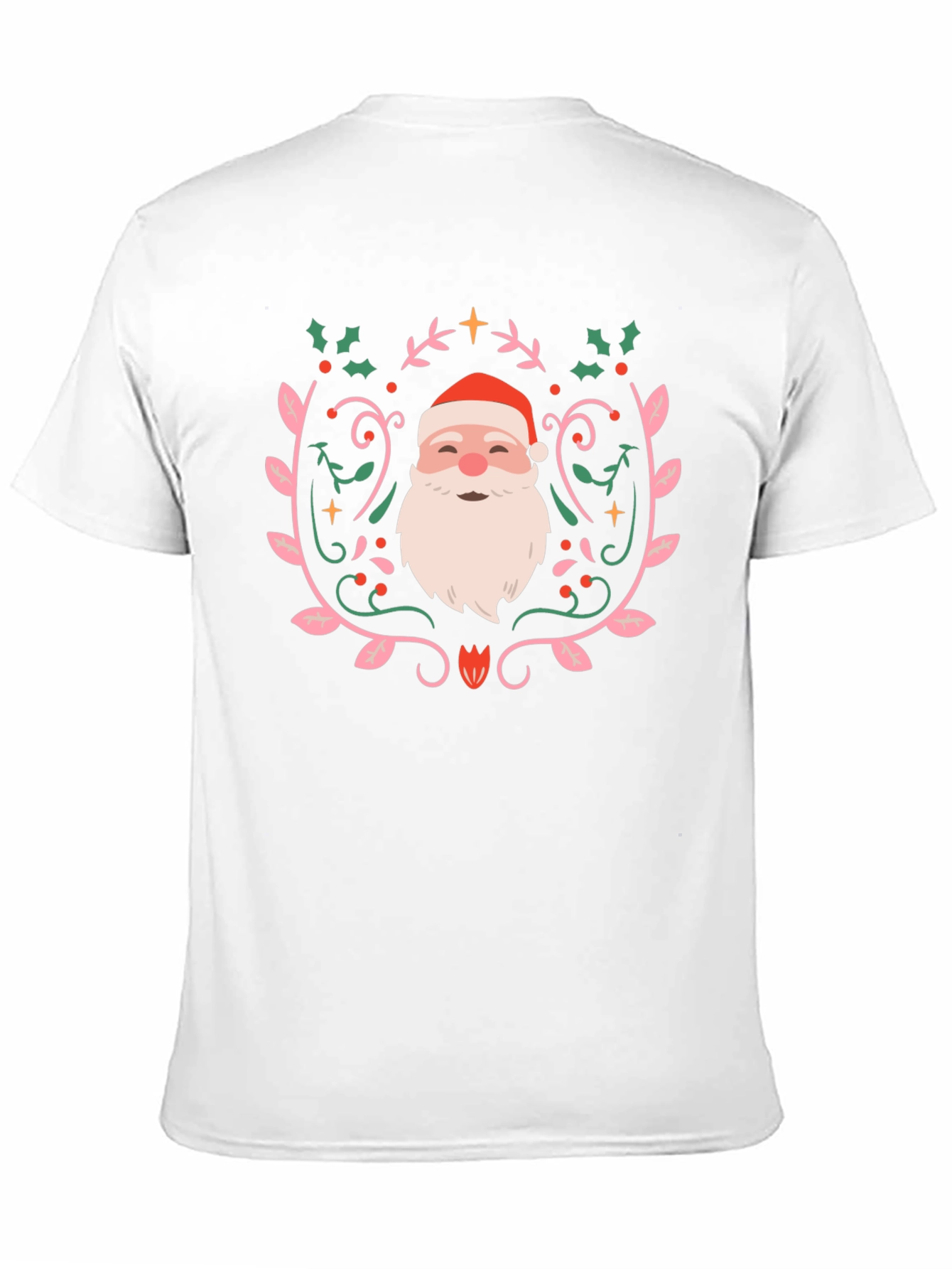 Festive Santa Claus Graphic Tee - Holiday Cheer