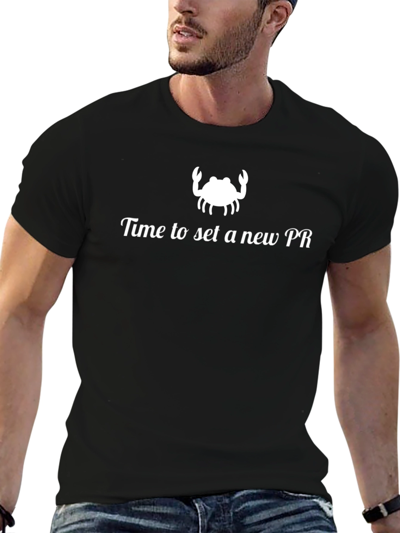 Time to Set a New PR Crab Black T-Shirt