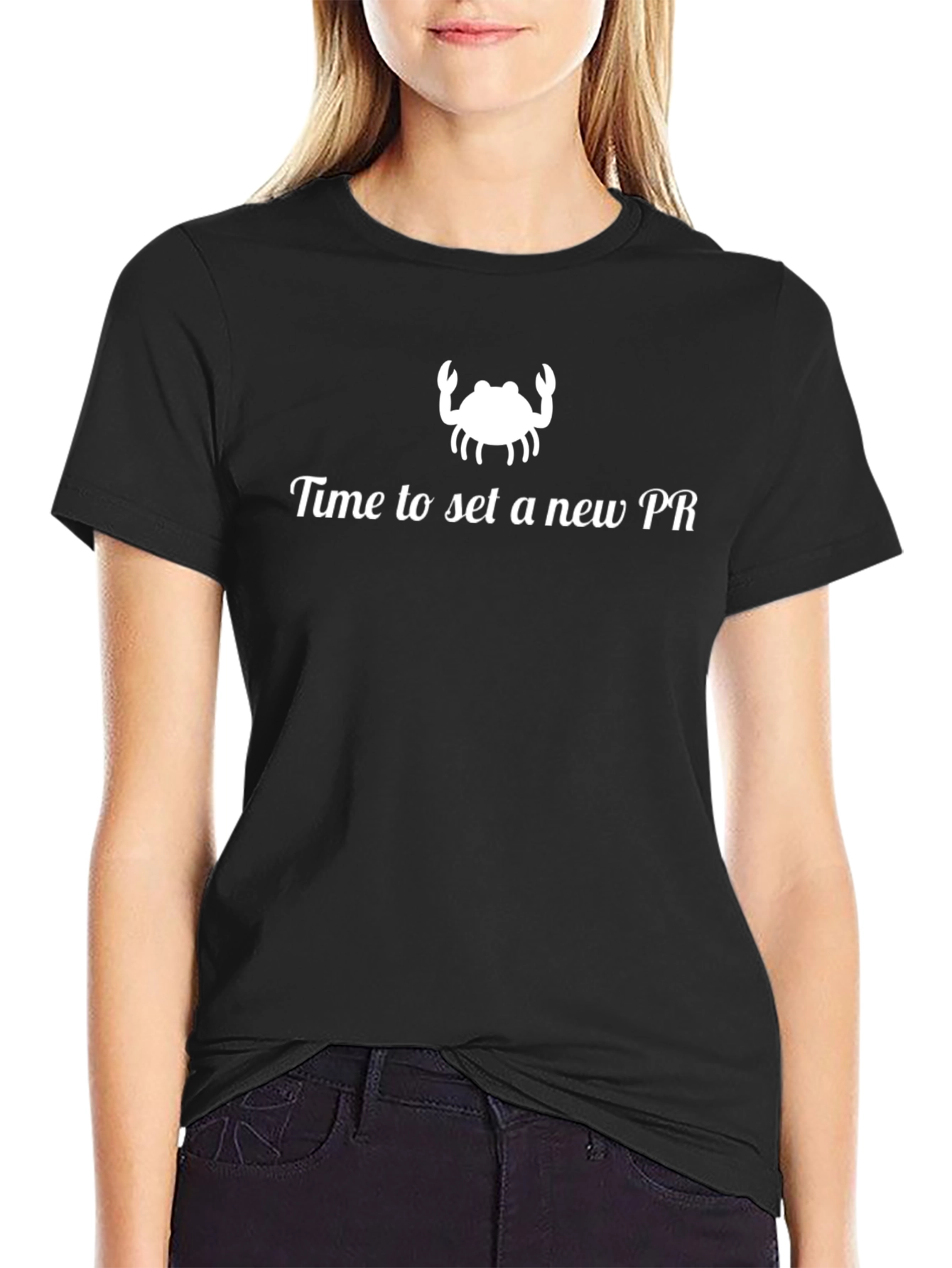 Time to Set a New PR Crab Black T-Shirt