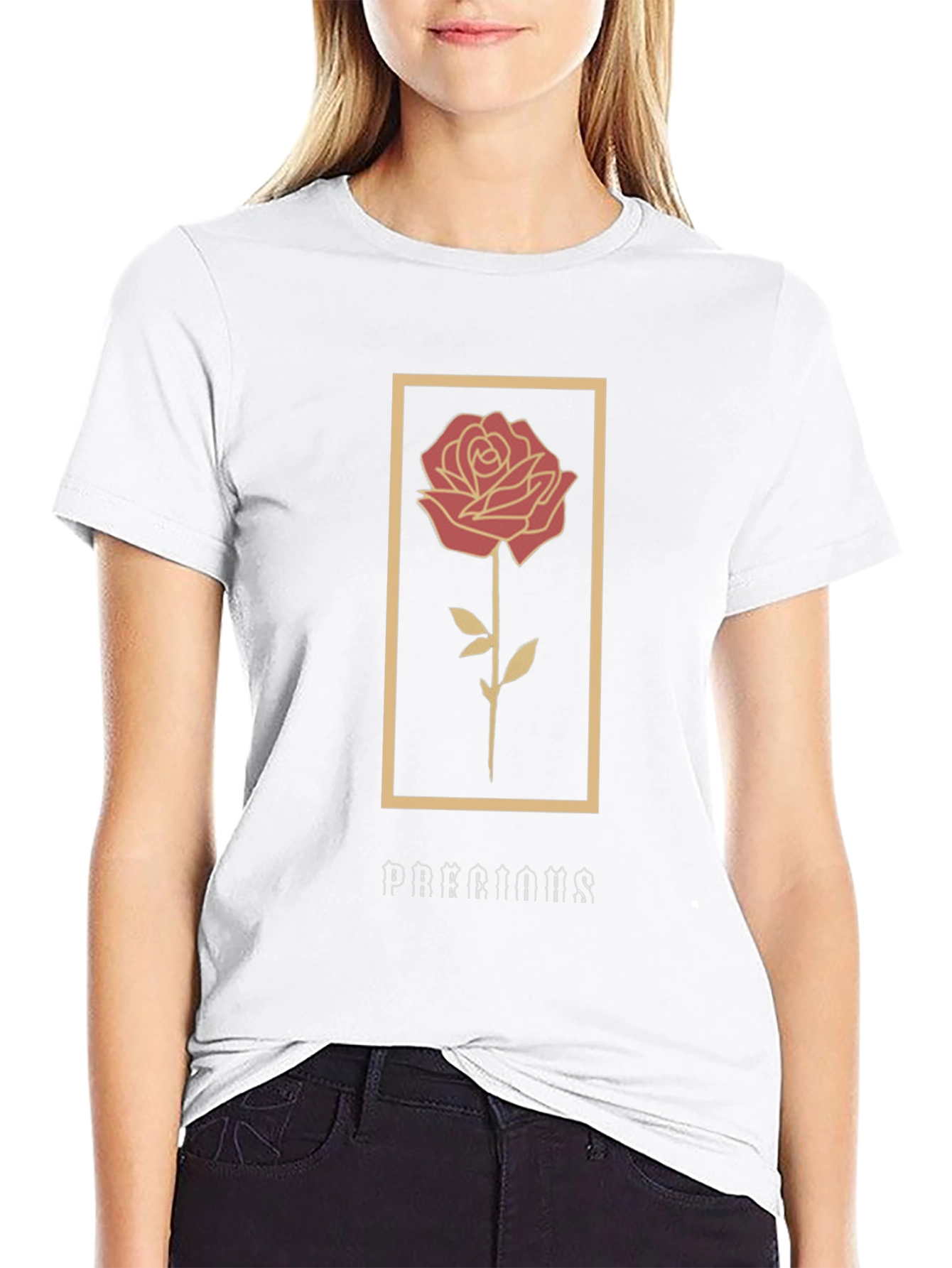 Rose Graphic T-Shirt - Stylish Floral Design