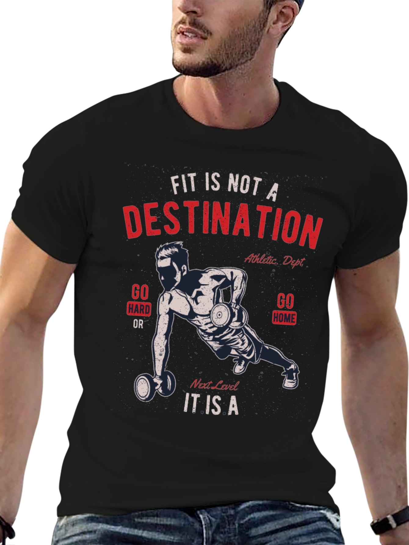 Fitness Motivation T-Shirt - Destination Graphic Tee