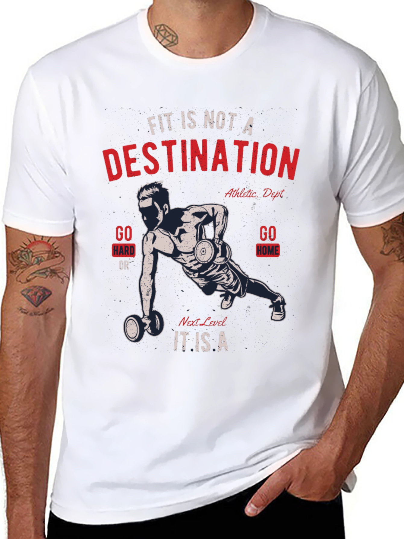 Fitness Motivation T-Shirt - Destination Graphic Tee