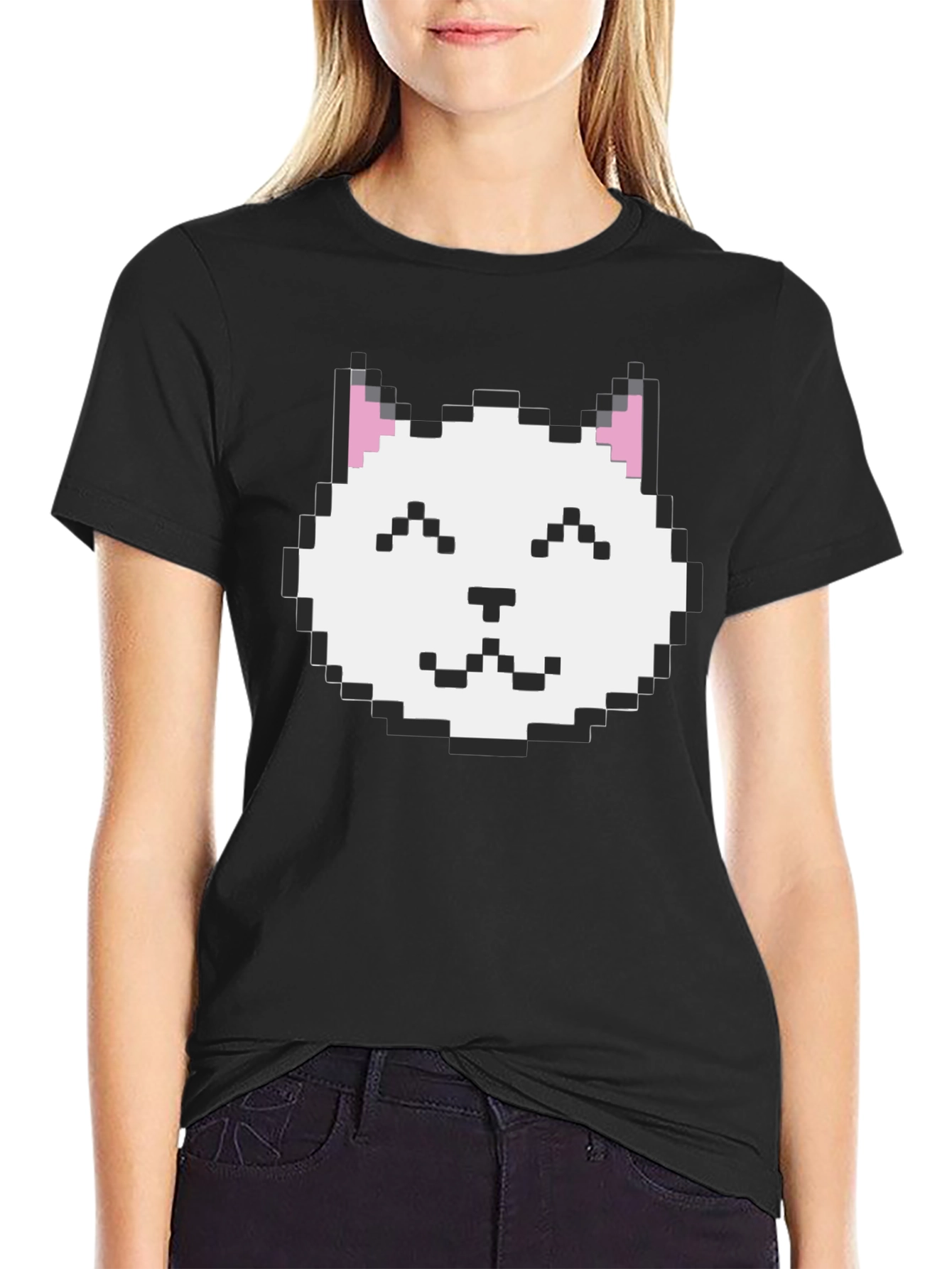 Pixel Cat T-Shirt - Retro Gaming Style