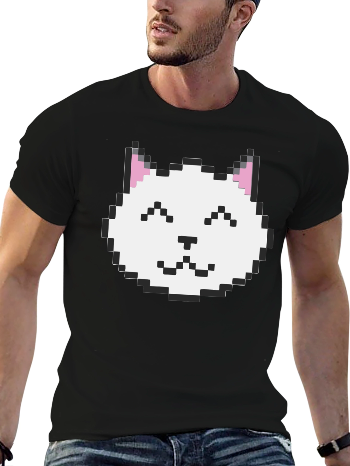 Pixel Cat T-Shirt - Retro Gaming Style