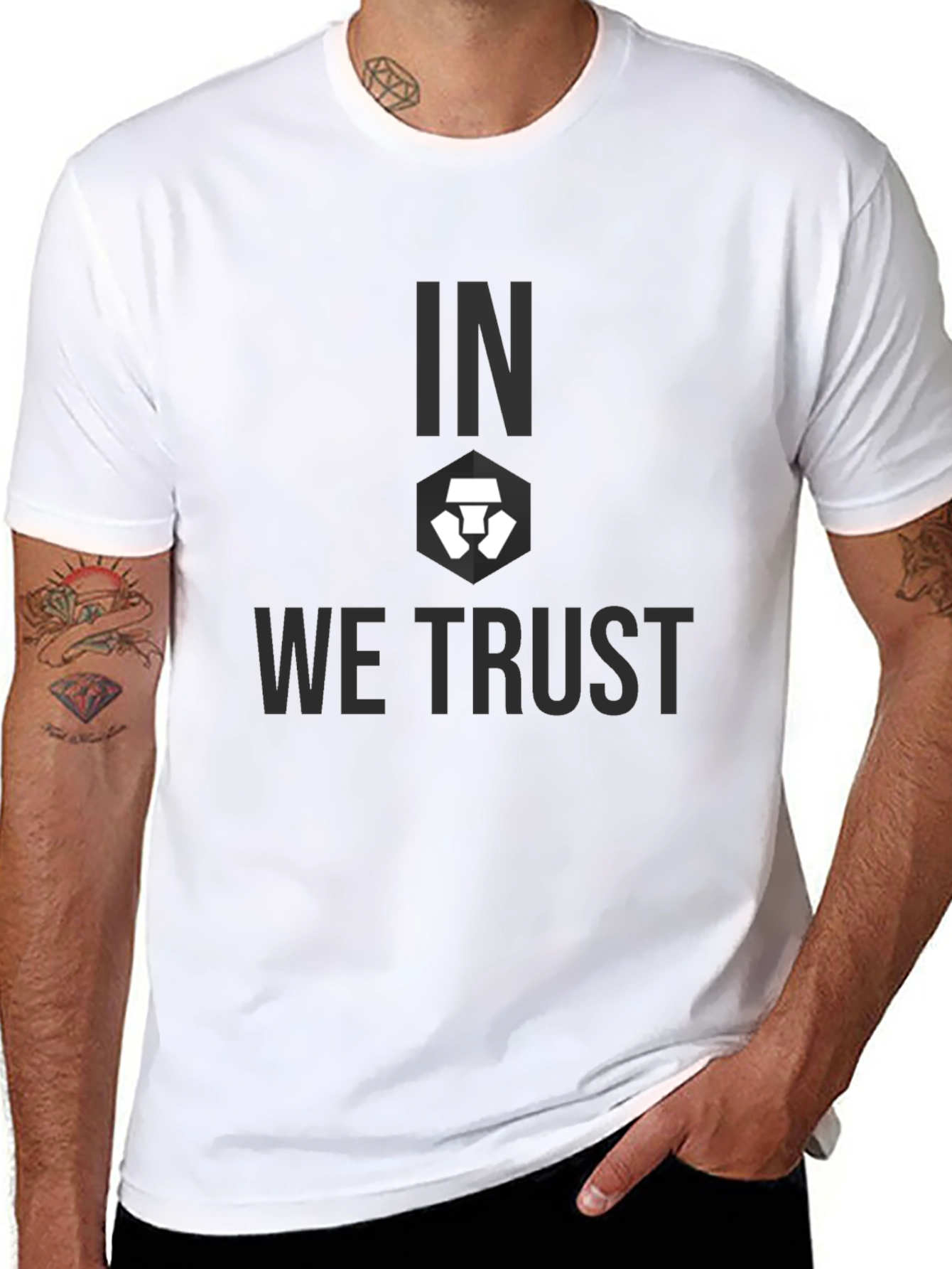 Crypto.com In We Trust Black Graphic T-Shirt