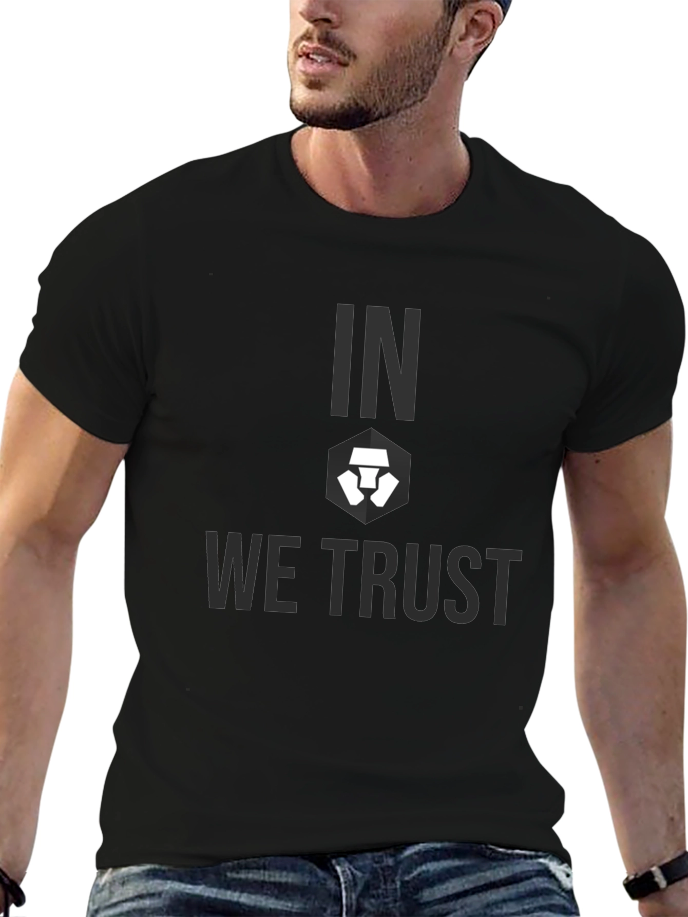 Crypto.com In We Trust Black Graphic T-Shirt