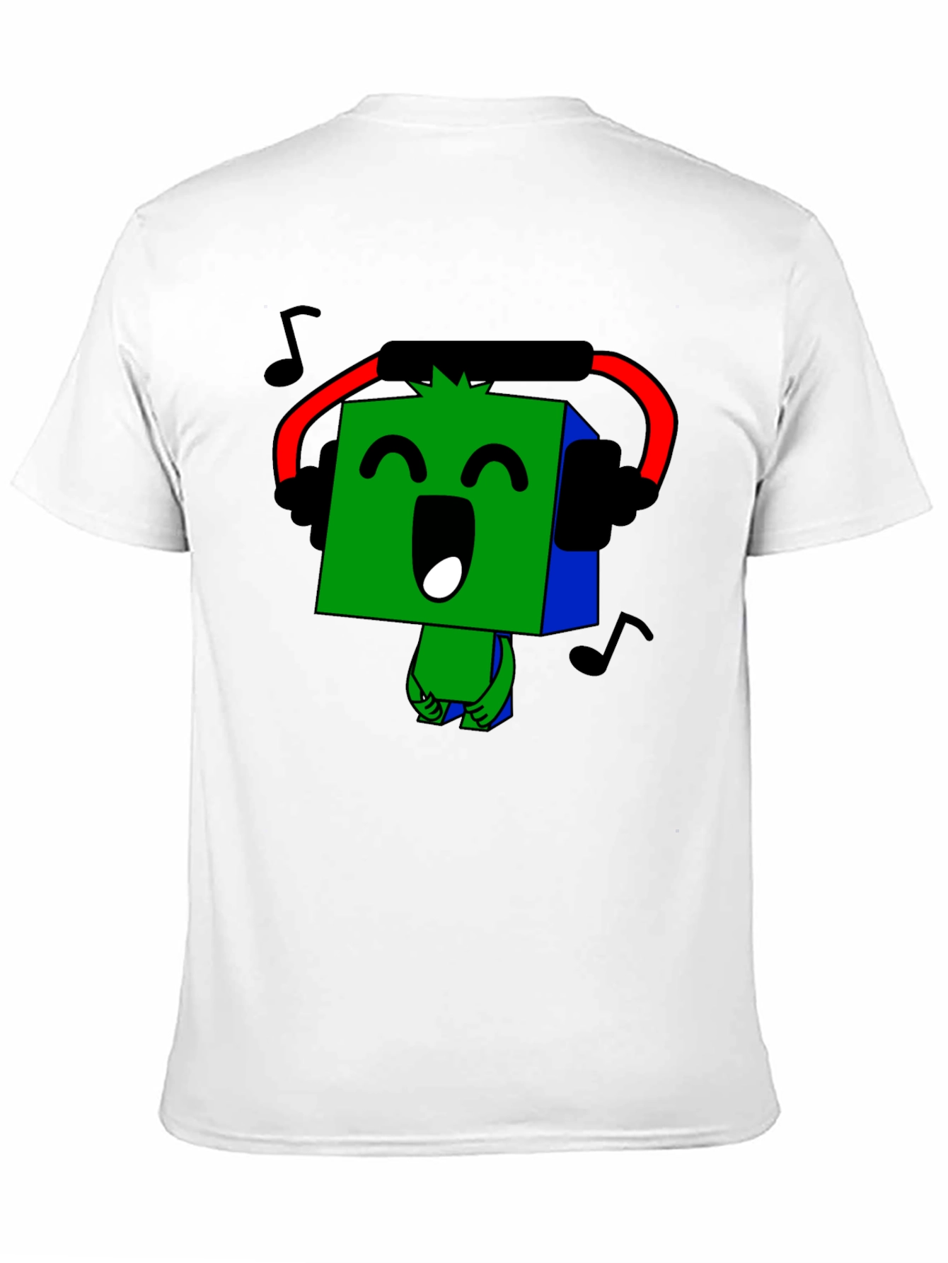 Musical Block Character Graphic Tee - Black