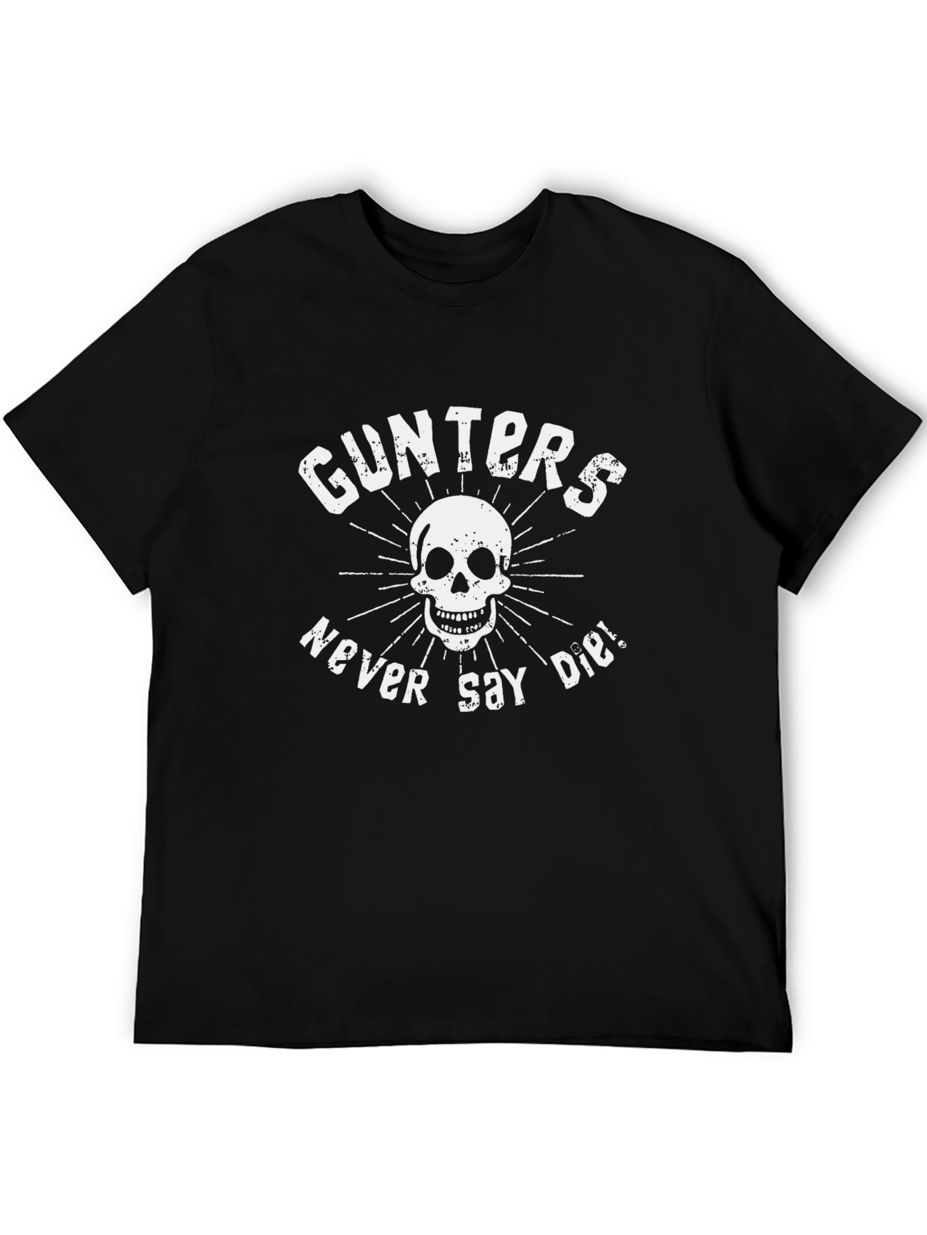 Gunters Never Say Die Skull Graphic Tee - Black