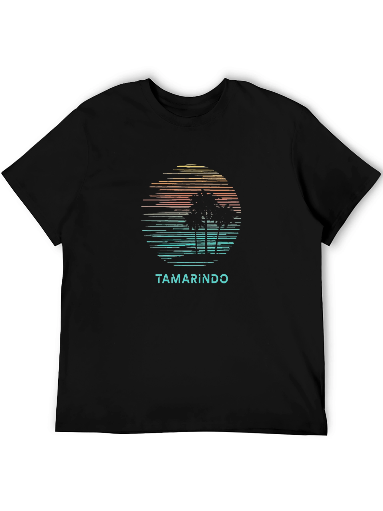 Tamarindo Palm Tree T-Shirt - Black Cotton Graphic Tee