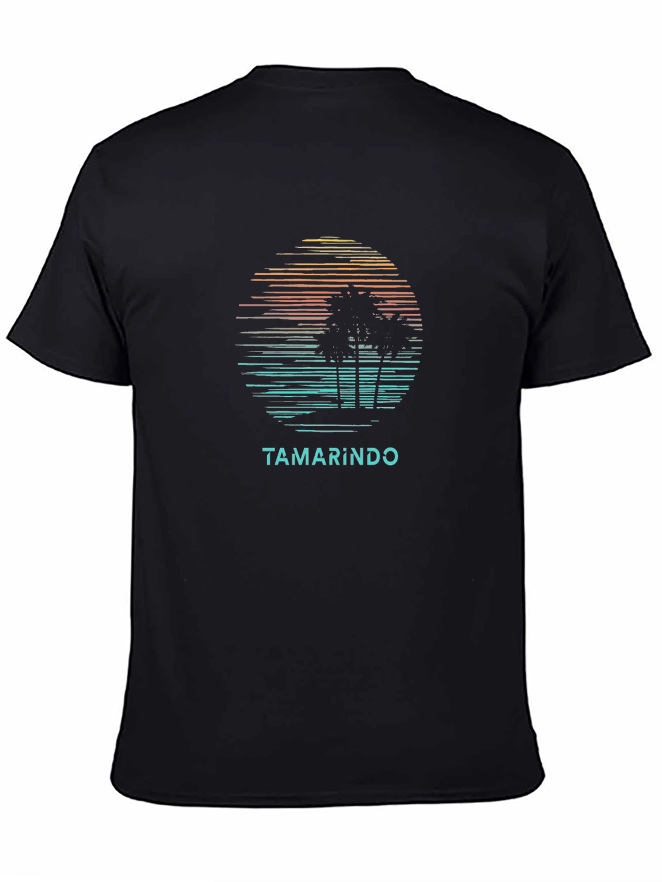 Tamarindo Palm Tree T-Shirt - Black Cotton Graphic Tee