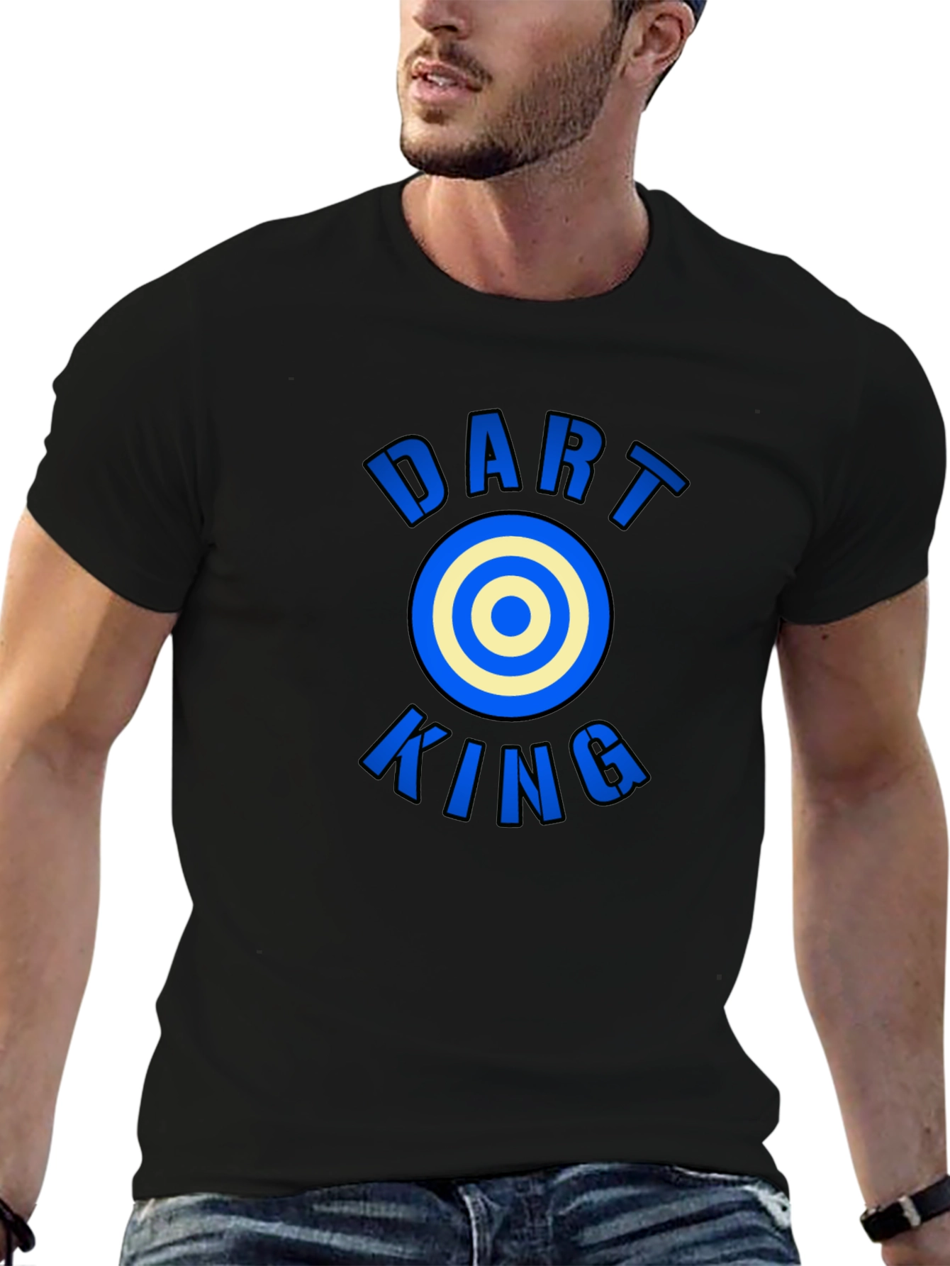 Dart King Graphic Tee - Black Casual T-Shirt