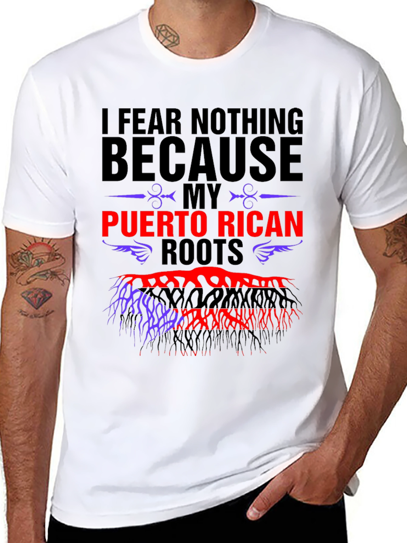 Puerto Rican Roots T-Shirt - I Fear Nothing
