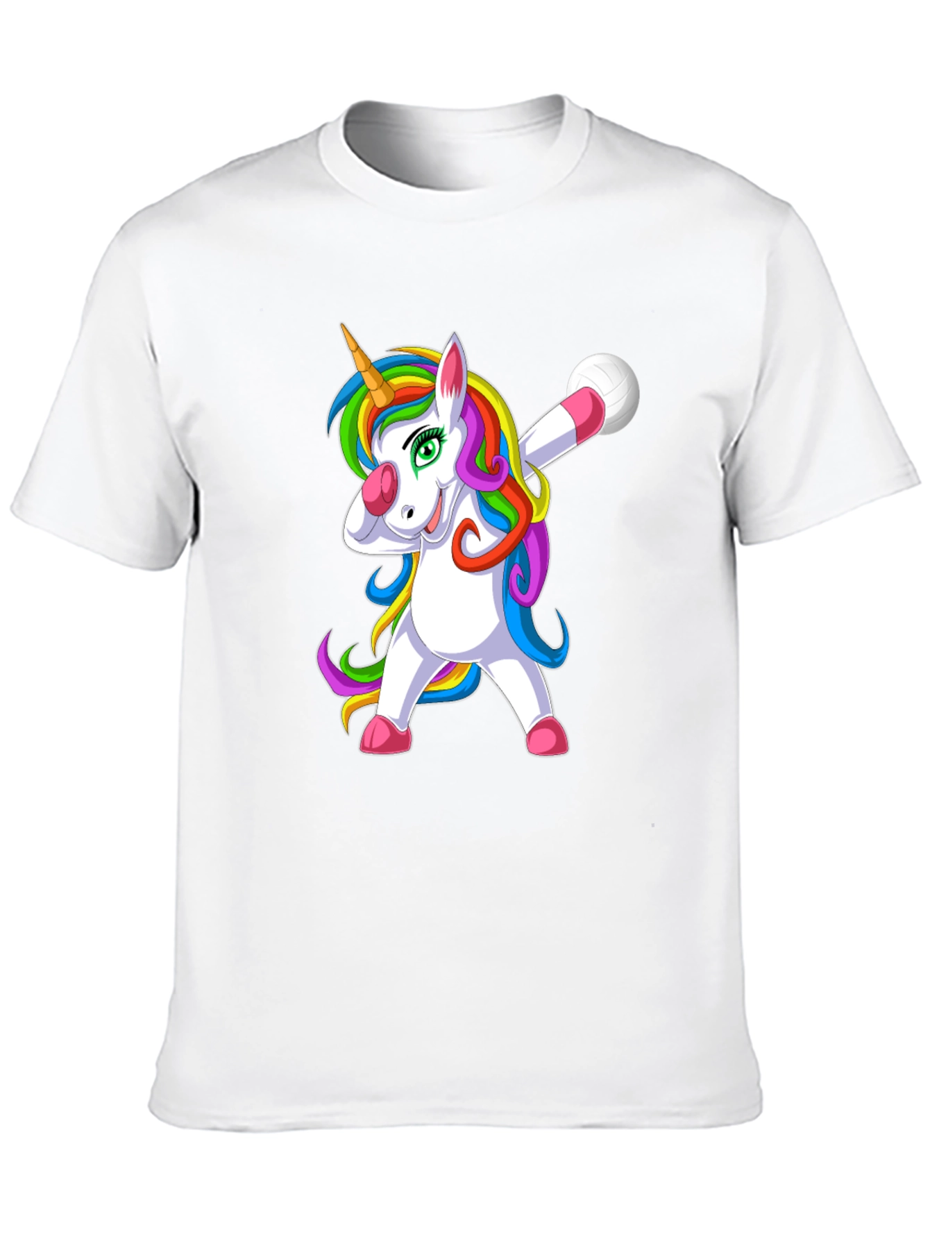 Dabbing Unicorn Volleyball T-Shirt - Black