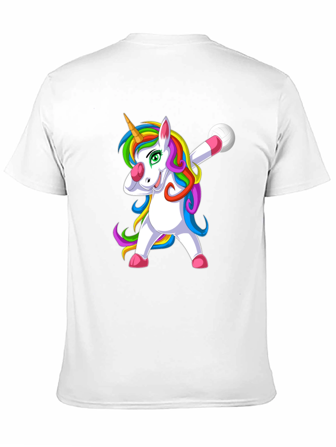 Dabbing Unicorn Volleyball T-Shirt - Black