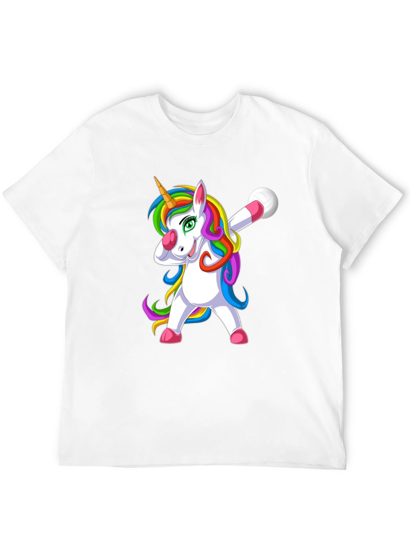 Dabbing Unicorn Volleyball T-Shirt - Black