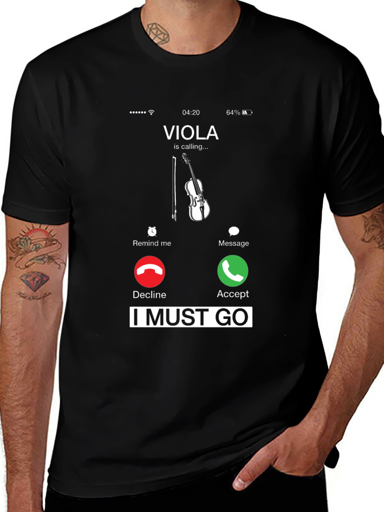Viola Calling T-Shirt - I Must Go!
