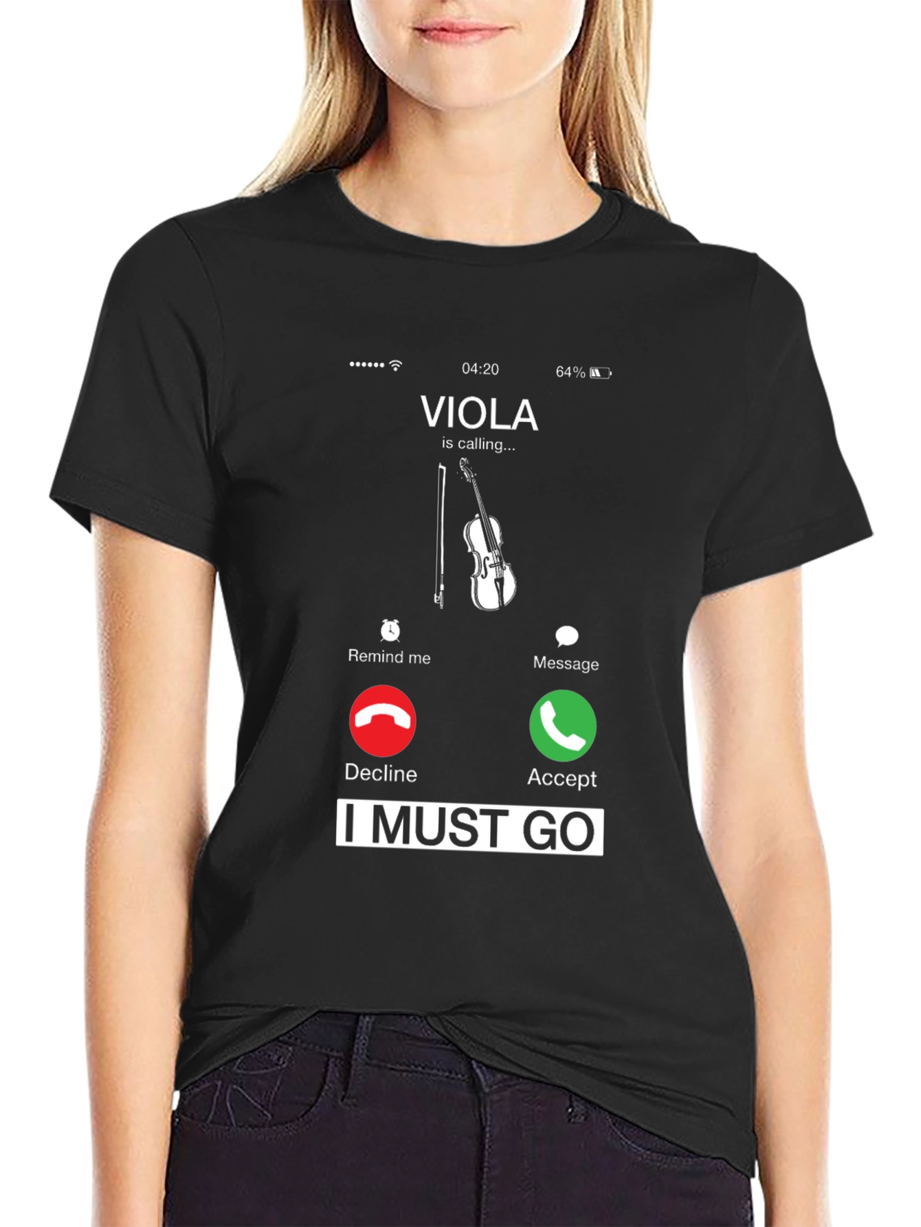 Viola Calling T-Shirt - I Must Go!