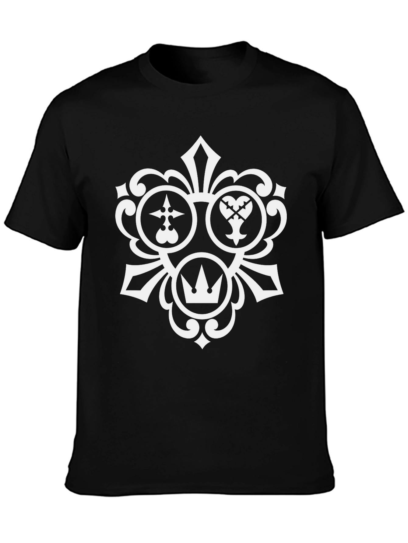 Kingdom Hearts Black T-Shirt: Emblem Graphic Tee