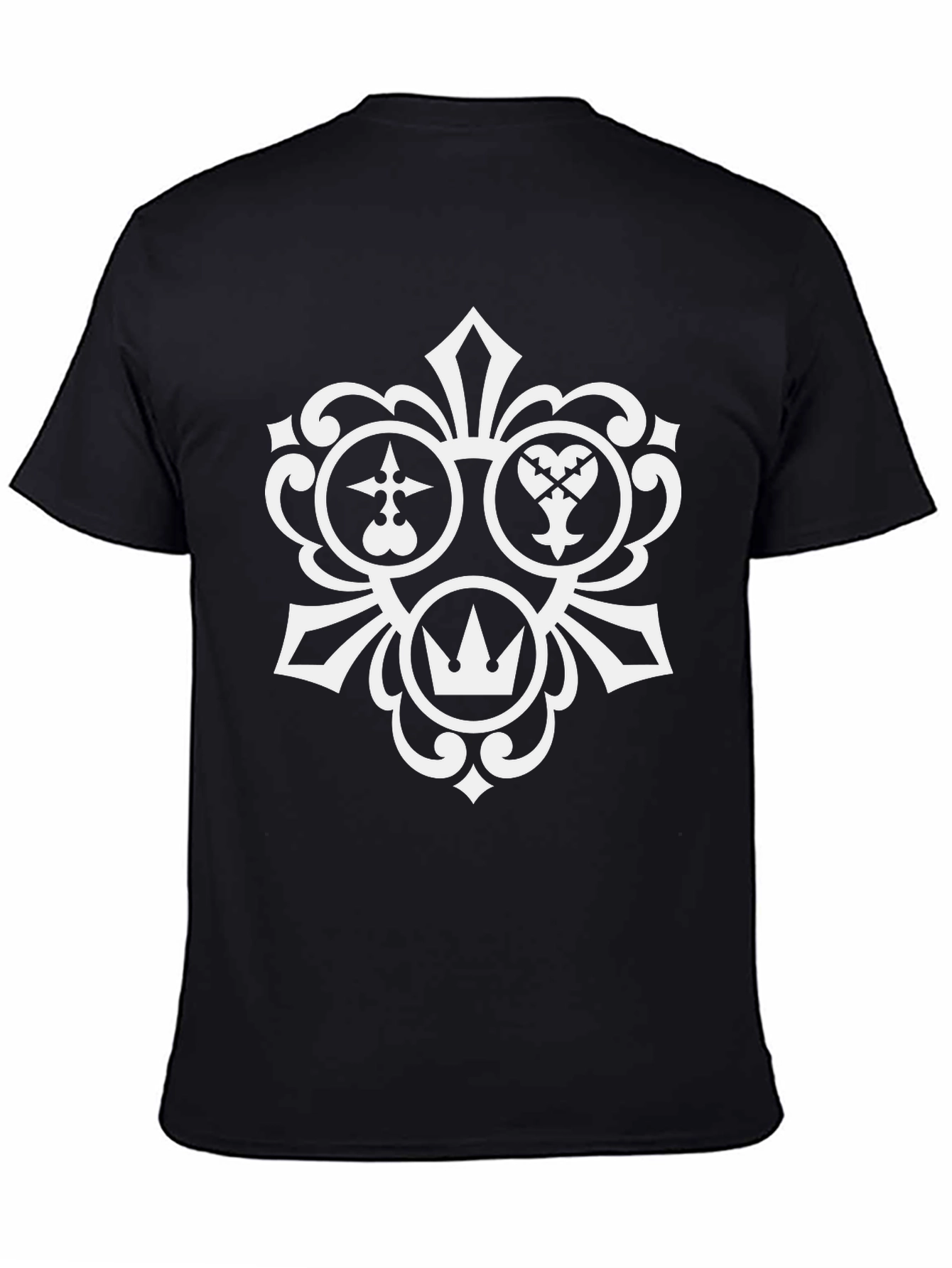 Kingdom Hearts Black T-Shirt: Emblem Graphic Tee