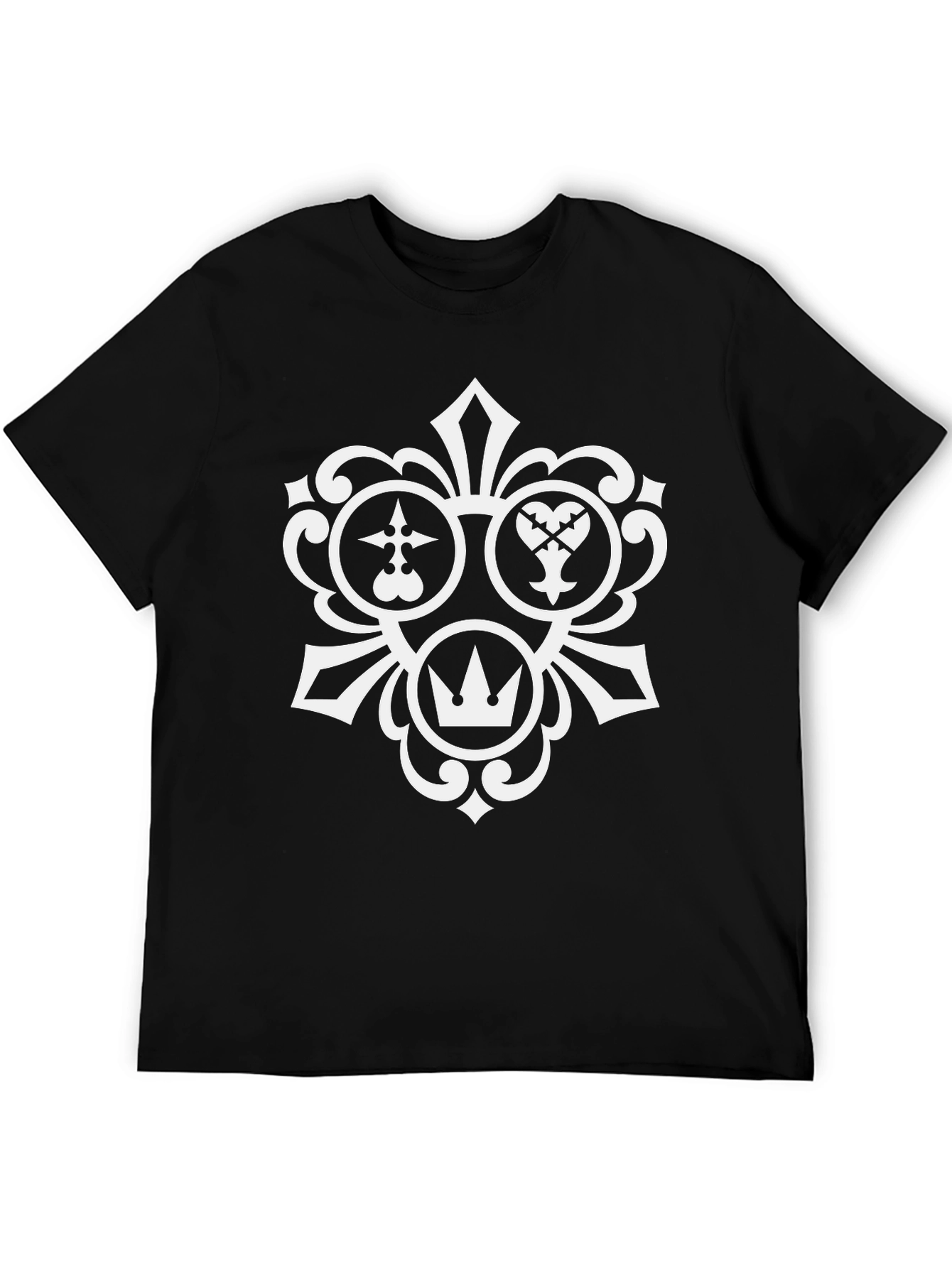 Kingdom Hearts Black T-Shirt: Emblem Graphic Tee