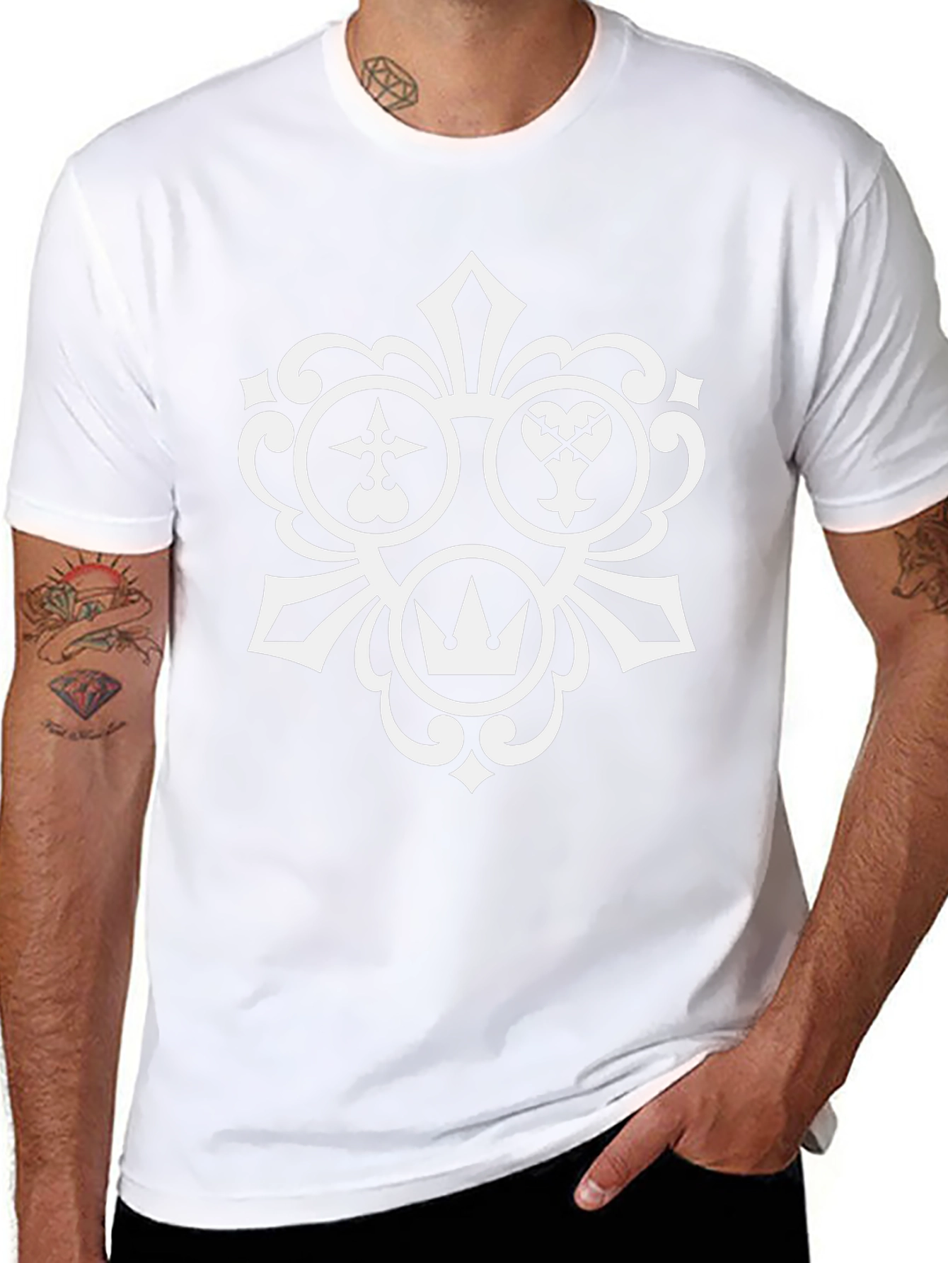 Kingdom Hearts Black T-Shirt: Emblem Graphic Tee
