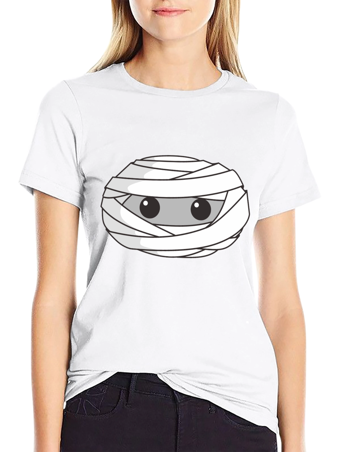 Mummy Eyes Graphic Tee - Halloween Fun