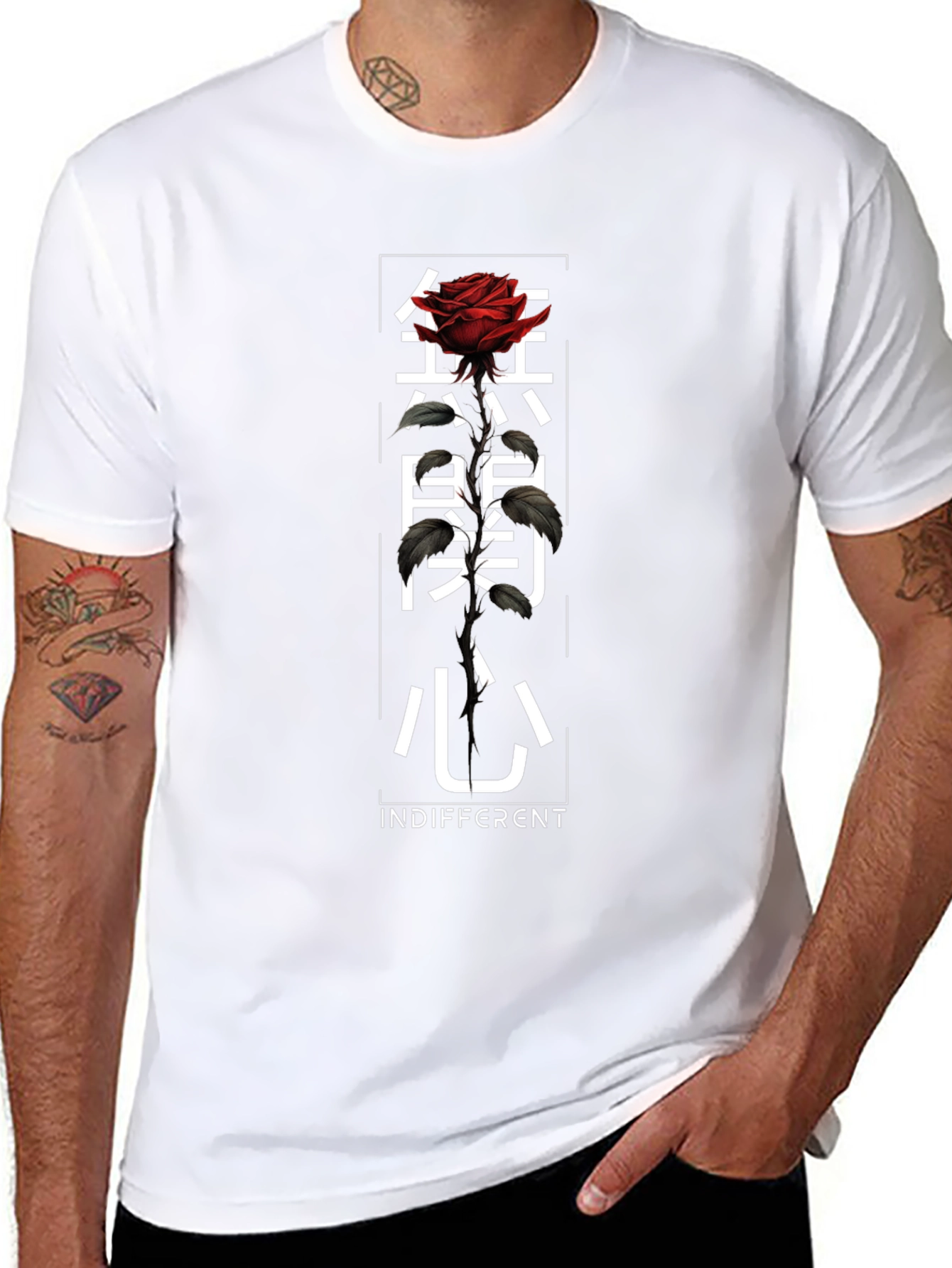 Indifferent Rose Graphic T-Shirt