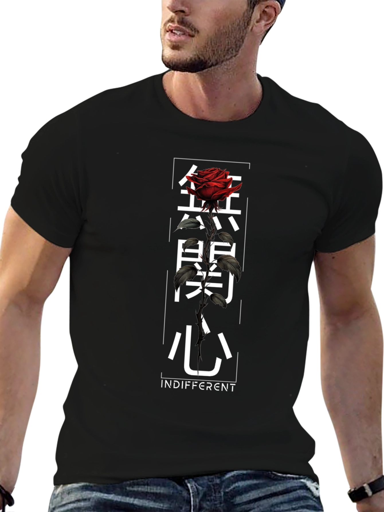 Indifferent Rose Graphic T-Shirt