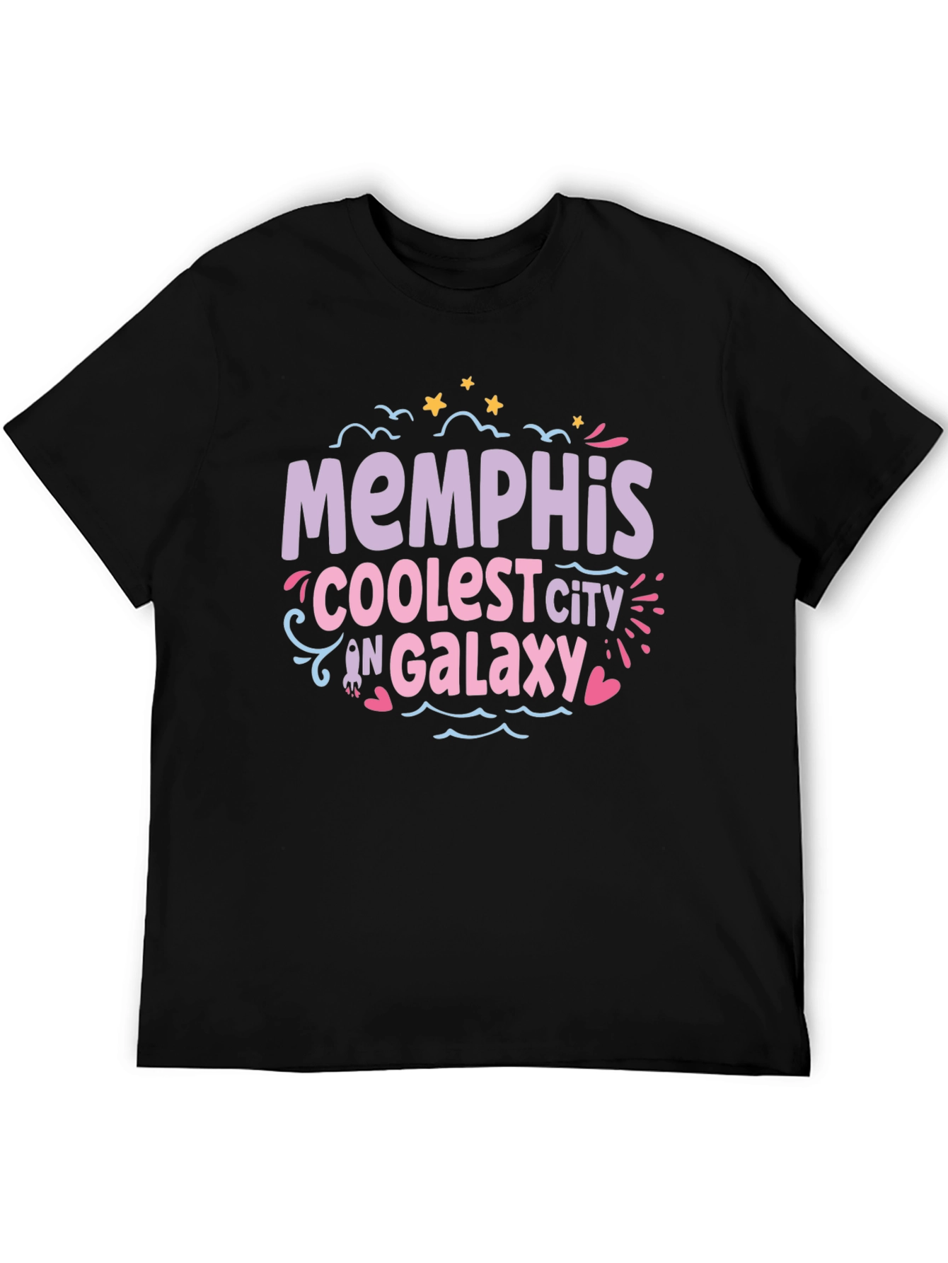 Memphis Coolest City T-Shirt - Black Cotton Tee