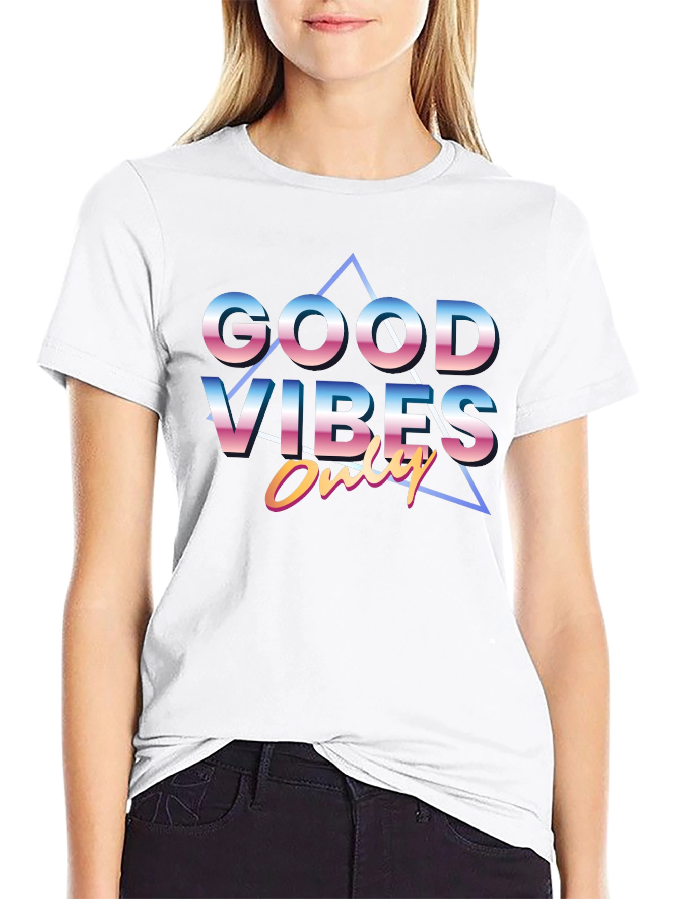 Retro Good Vibes Only Graphic Tee